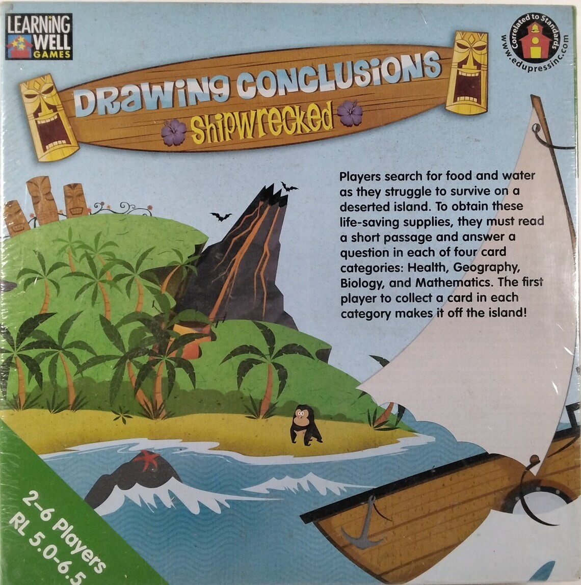 Drawing Conclusions Shipwrecked Learning Well Games 2-6 Players Reading 5.0-6.5