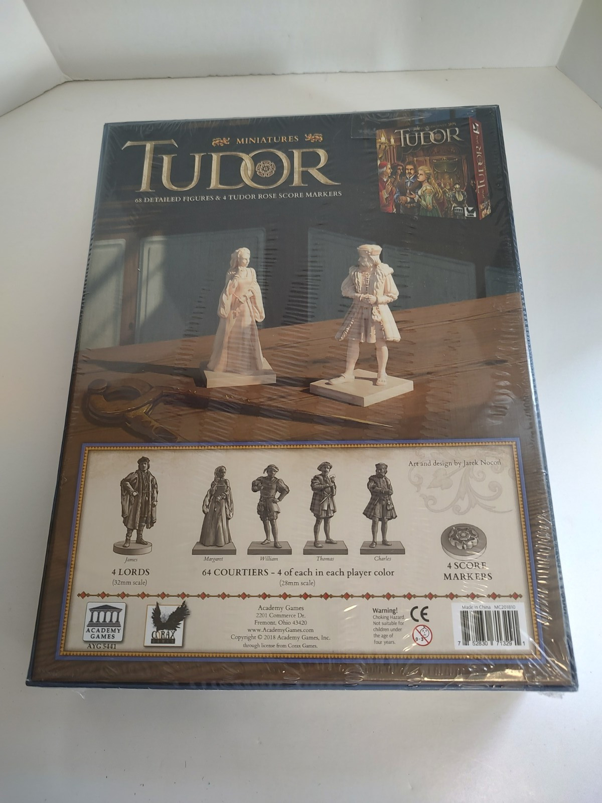 Academy Board Game Tudor Miniatures 68 Detailed Figures & 4 Tudor Rose Score