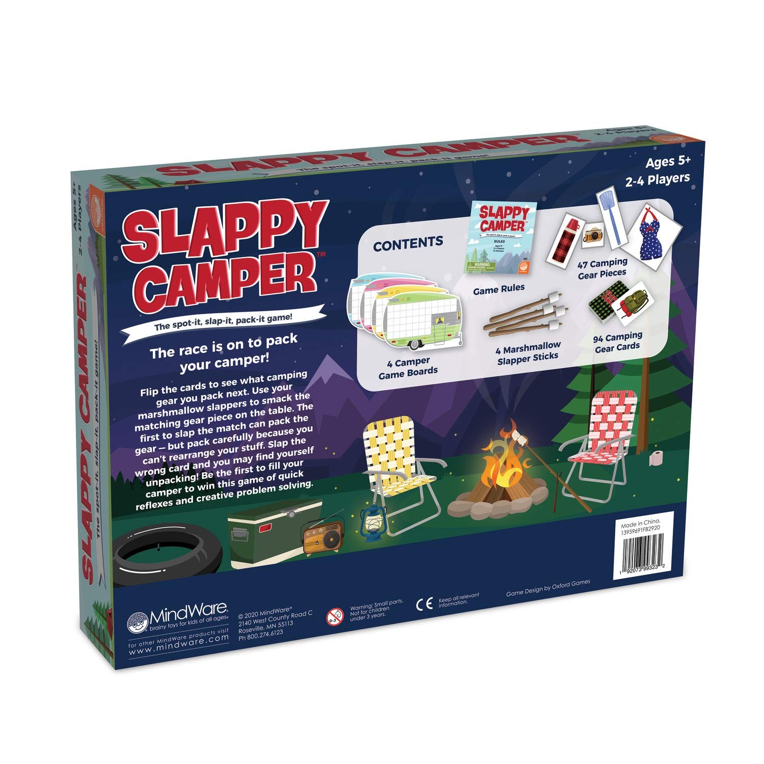 Fast Fun Camping Gear Board Game for Family Game Night Ages 5 and Up