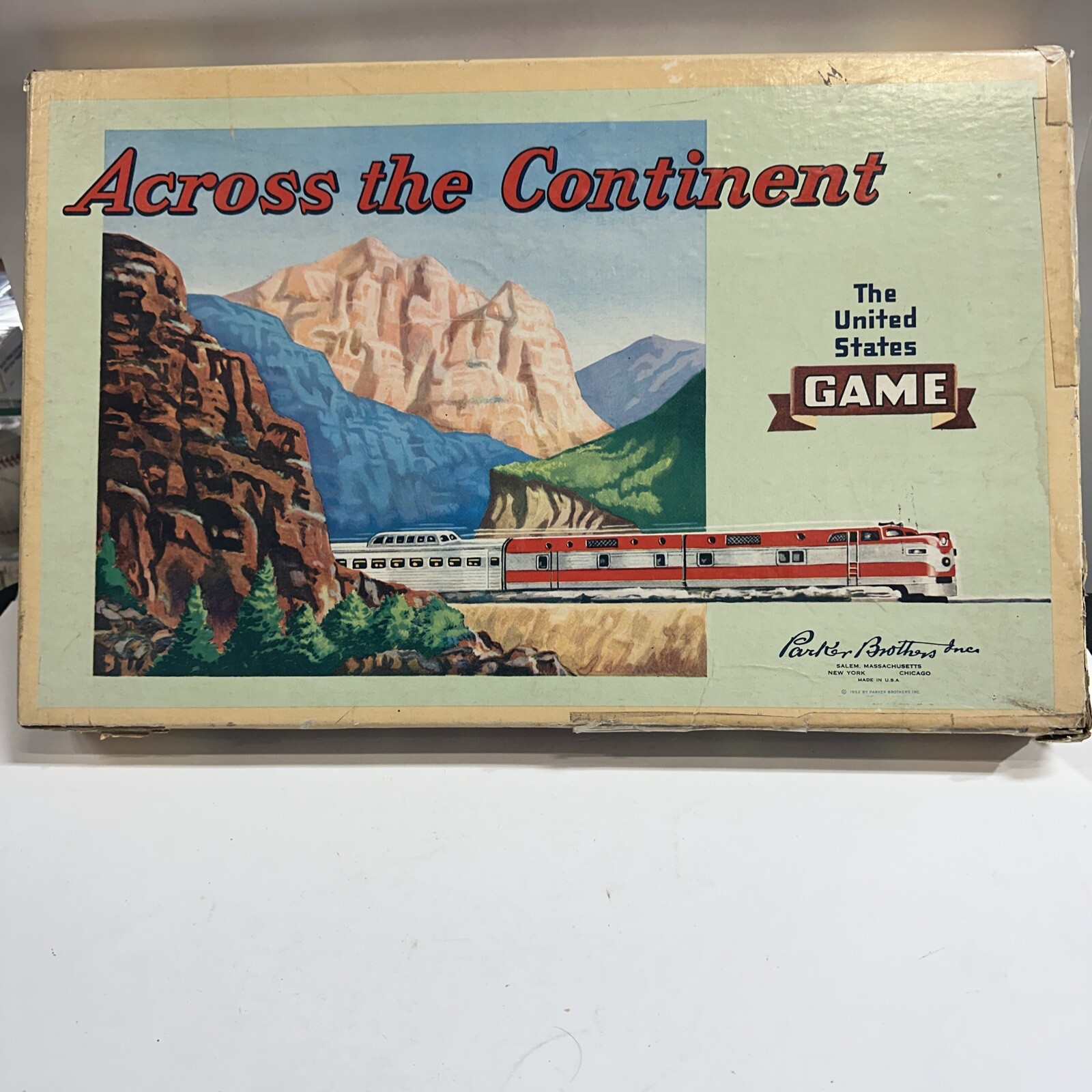 1952 Second Edition Across The Continent Board Game Parker Brothers Complete