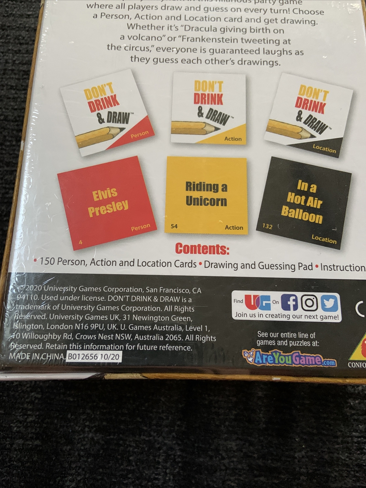 University Games Don’t Drink and Draw NEW Sealed Age 21+
