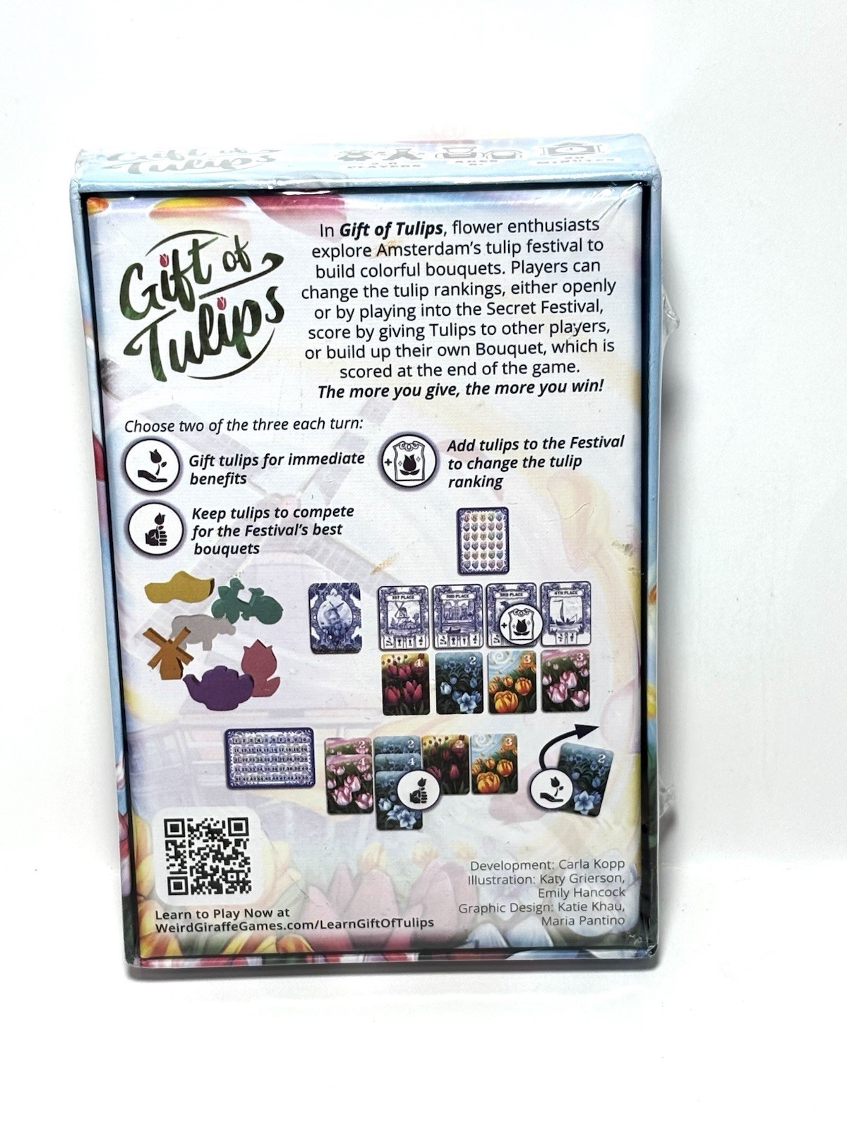 Gift of Tulips 2nd Edition Board Game Sara Perry Weird Giraffe Games New Sealed