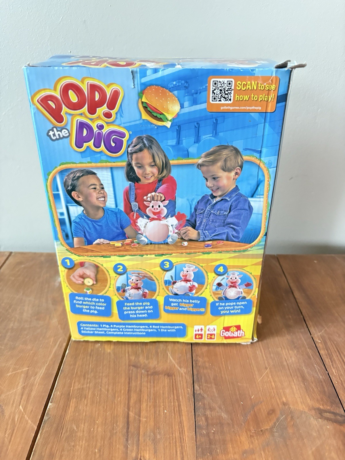 Pop The Pig Kids Game by Goliath 2-6 Players Pre-School Ages 4+ No Instructions