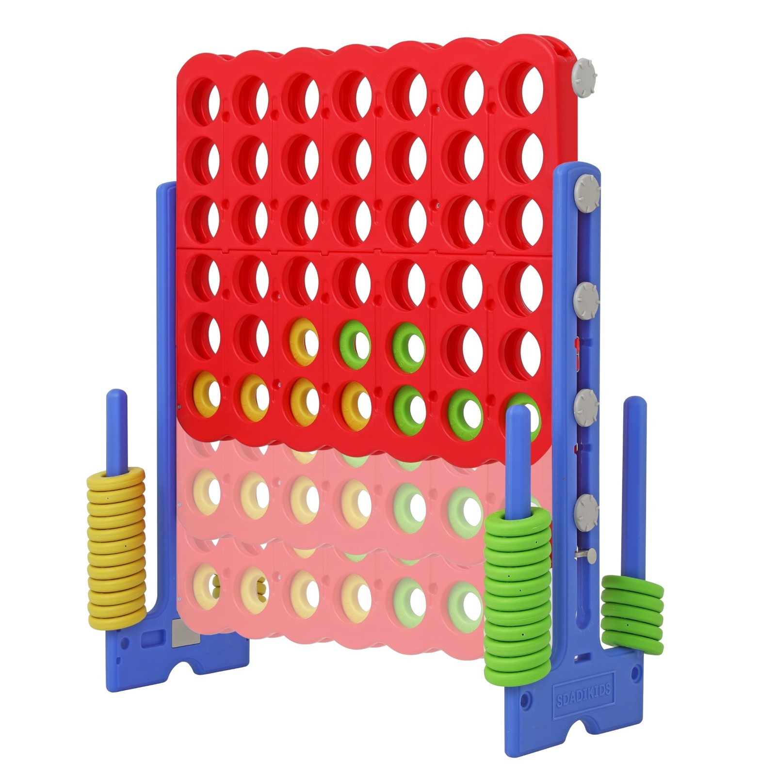Jumbo 4 in a Row Game – Giant Connect 4 Set, Adjustable Height 2.5-3.5 FT, Indoo