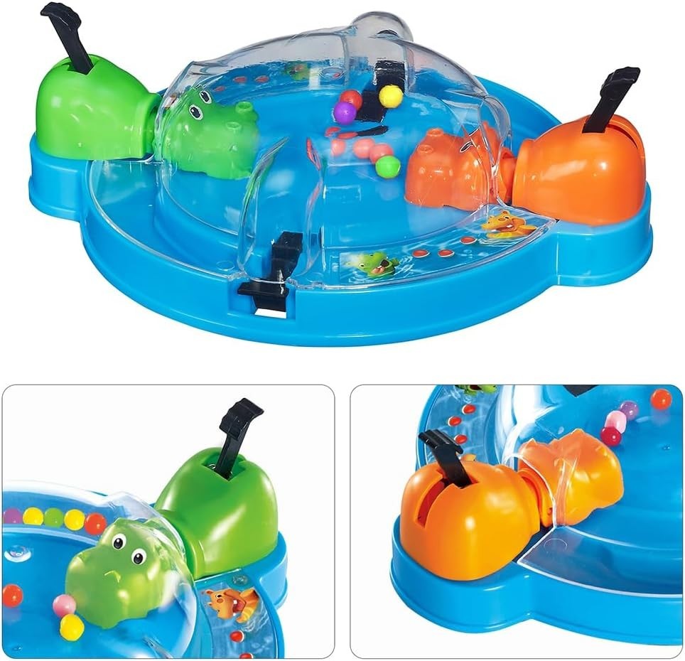 Interactive Hippos Board Game: Develop Quick Reflexes for Ages 3+ (Medium Size)