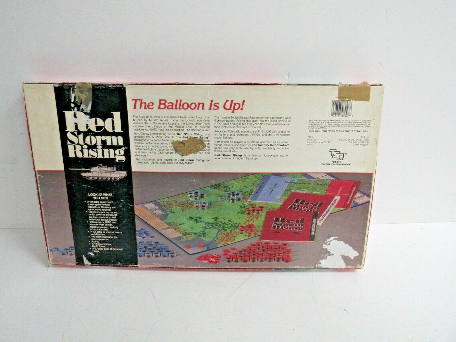 RED STORM RISING TSR WARGAME BOARDGAME BOARD GAME #3027 w/Orig.Box&Instructions