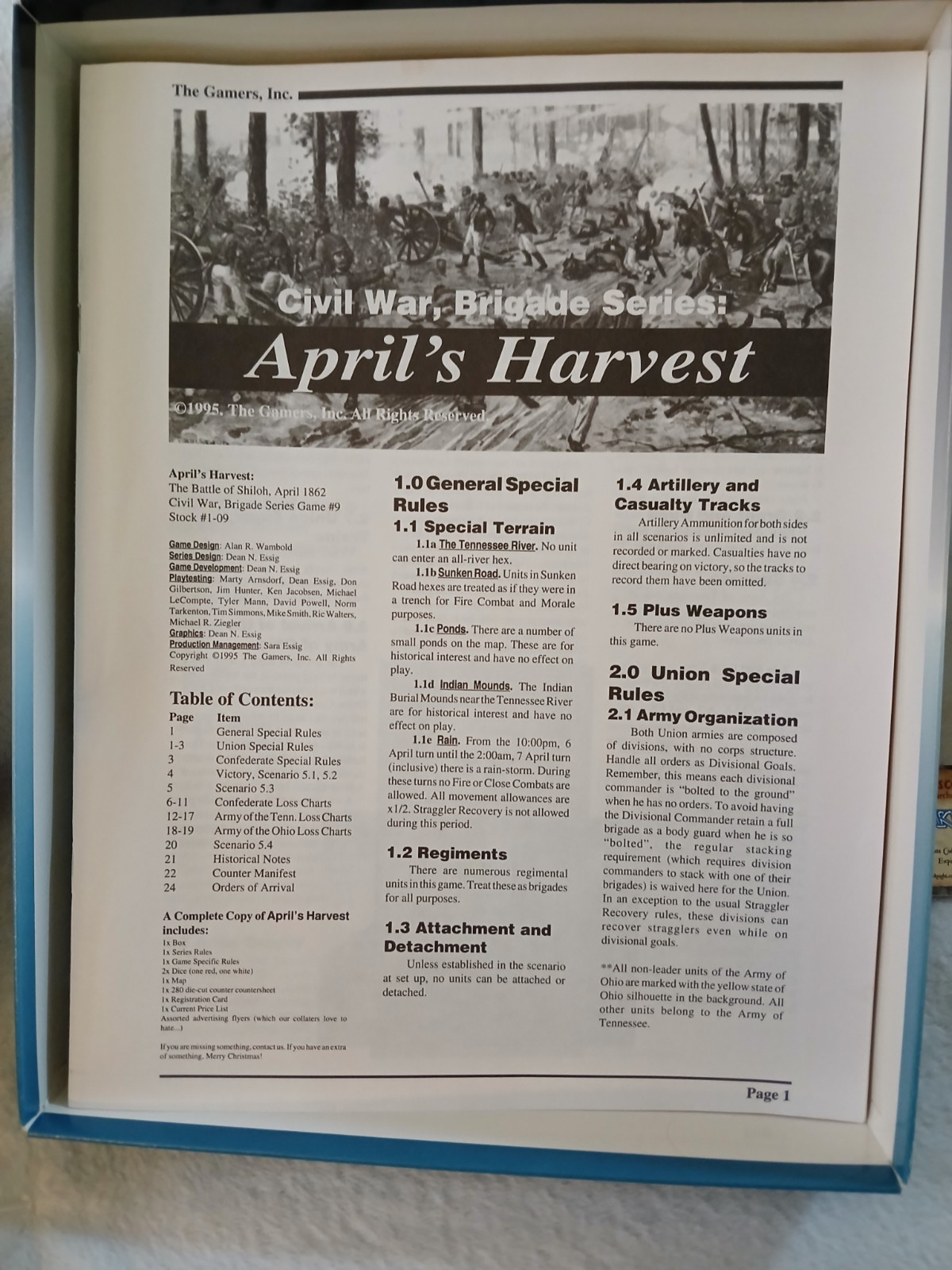 April’s Harvest The Battle of Shiloh The Gamers Civil War Boardgame CWB Series