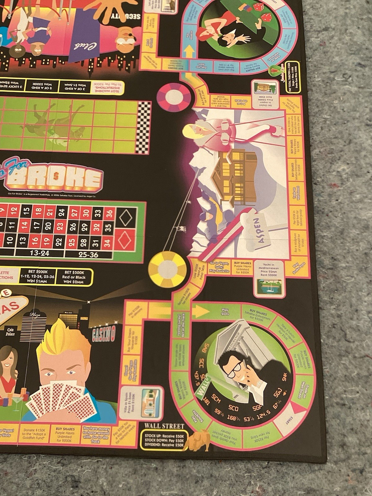 2006 Sababa Toys Go For Broke 19”x19” Game Board Advertising Display *RARE*