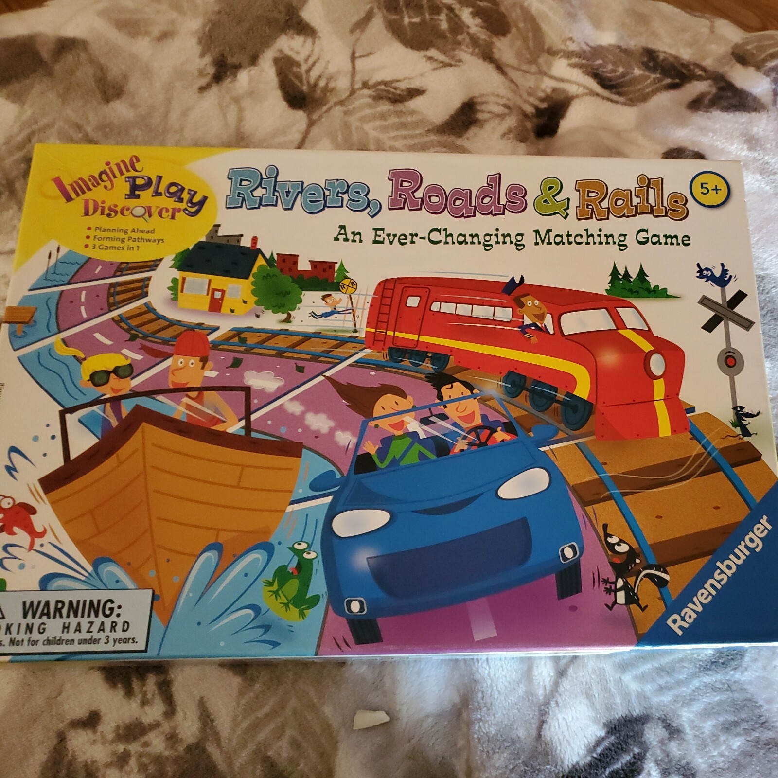 MINT! Ravensburger “Rivers, Roads, & Rails” Tile Matching Game for Ages 5+