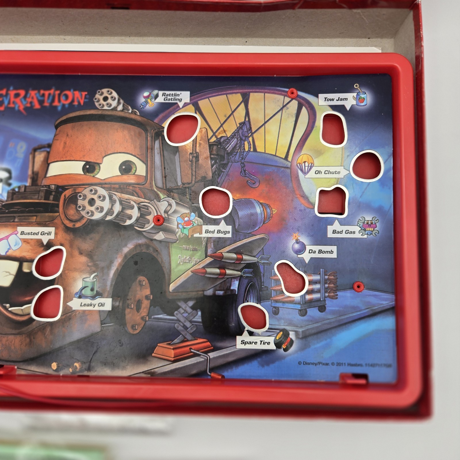 Disney Pixar Cars 2 Operation Board Game Mater Edition 2011 Hasbro – COMPLETE