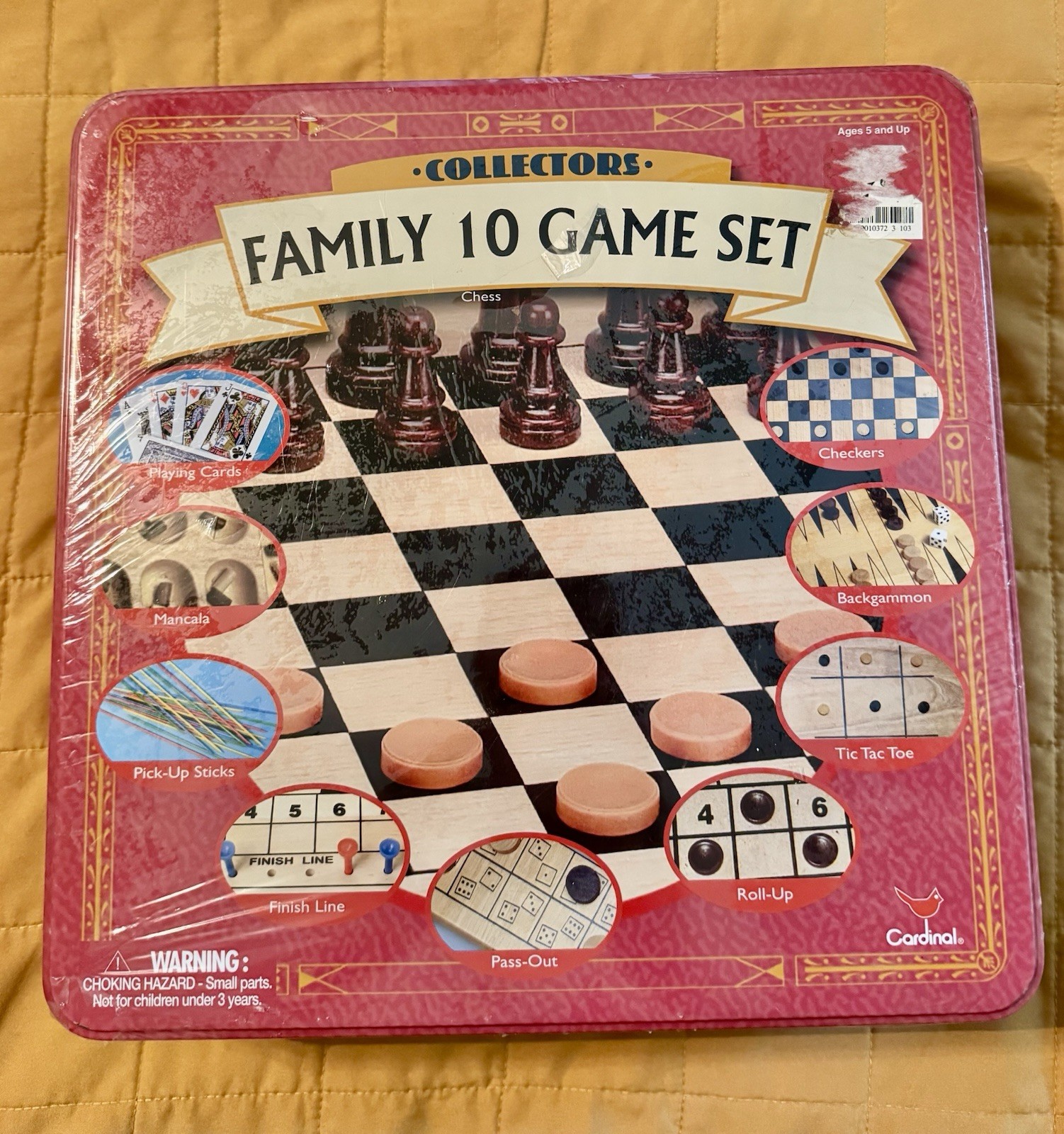 Cardinal Family 10 Game Set In Red Tin. Brand New Factory Sealed.