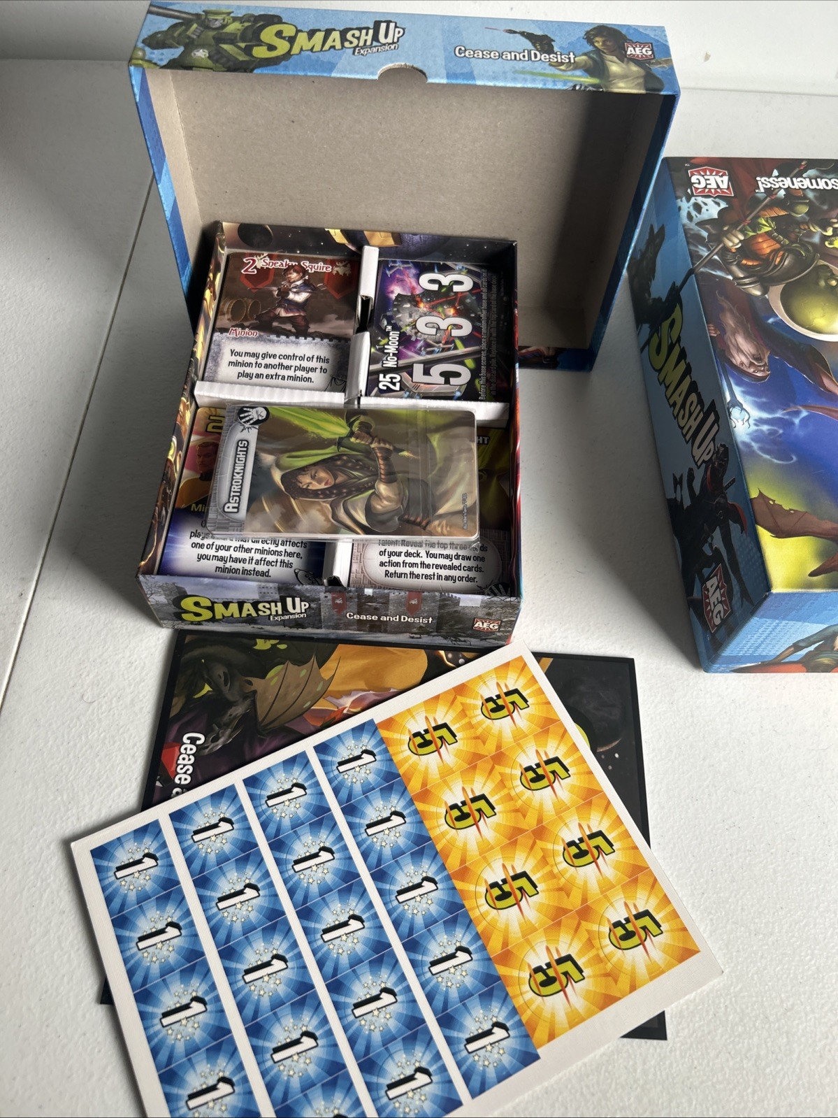 Smash Up Card Game Base Set & Cease And Desist & Disney Expansion Set