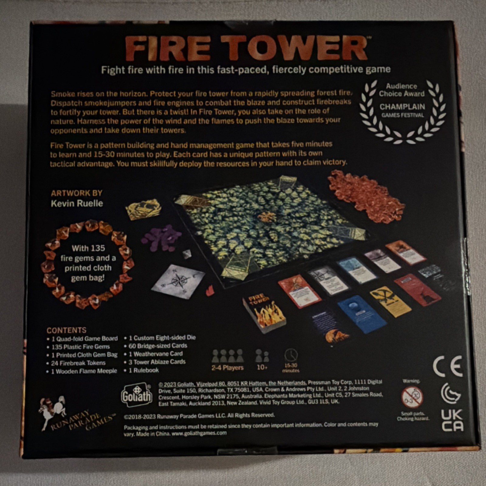 Runaway Parade Games Fire Tower Board Game Award Winner 2+ Players Ages 10+
