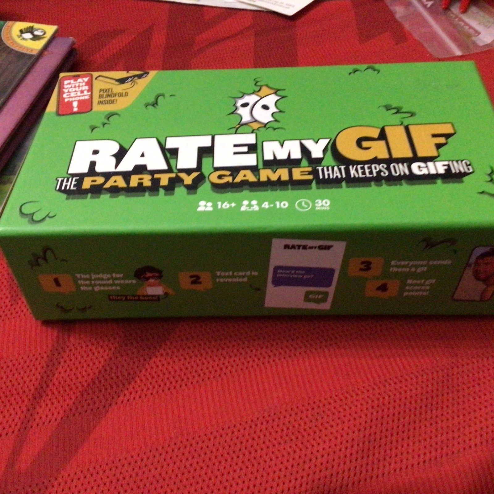 RATE MY GIF PARTY GAME – New, open BOX, 16+, 4-10 players