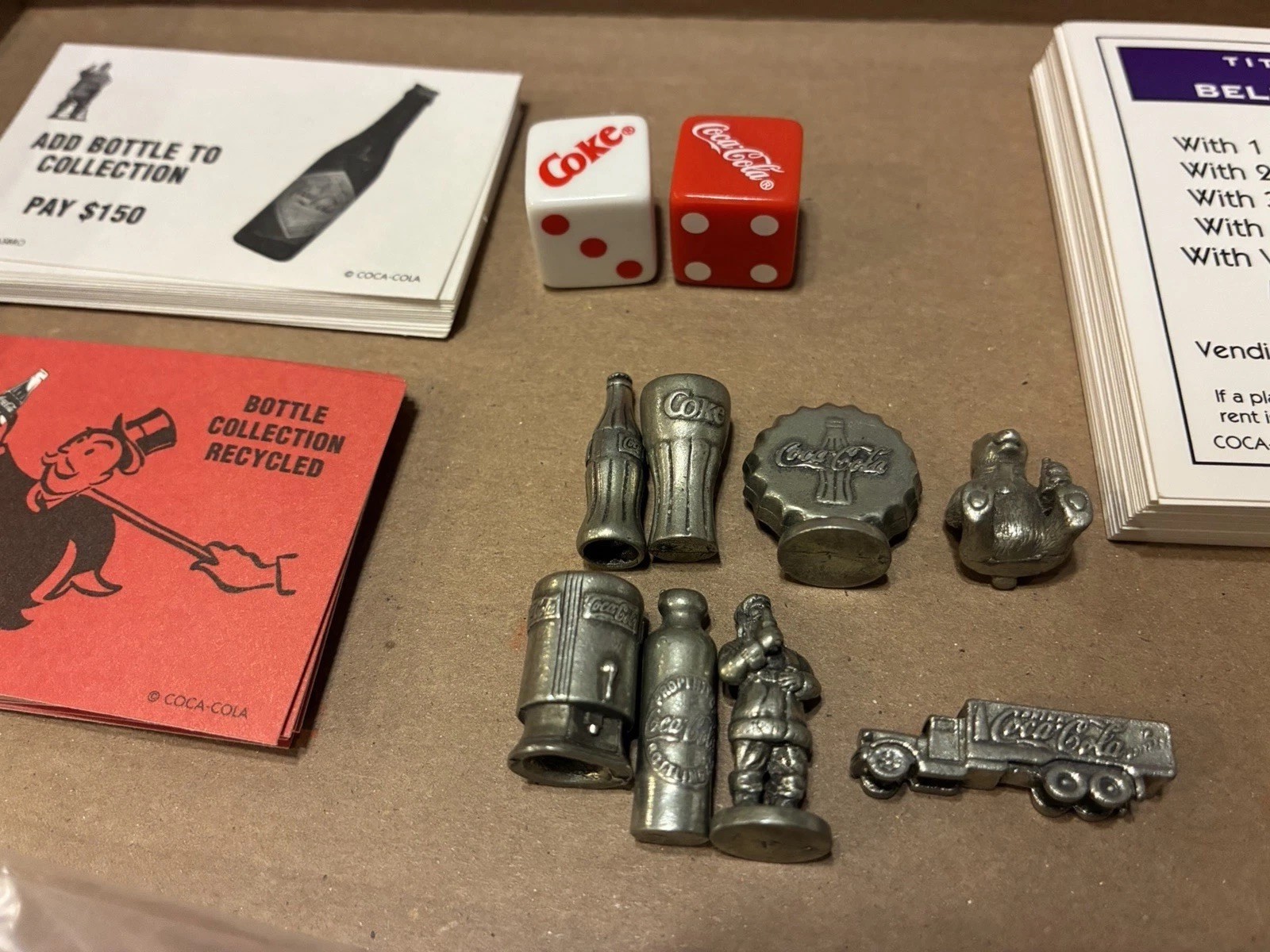 1999 Monopoly Coca-Cola Collector’s Edition Complete Board Game Parker Bros