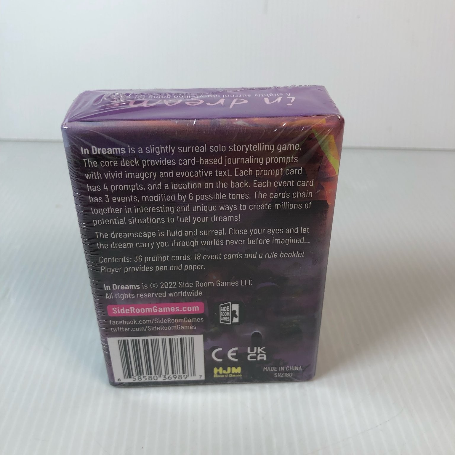In Dreams Side Room Games Solo Storytelling Card Game 1 Player 2022