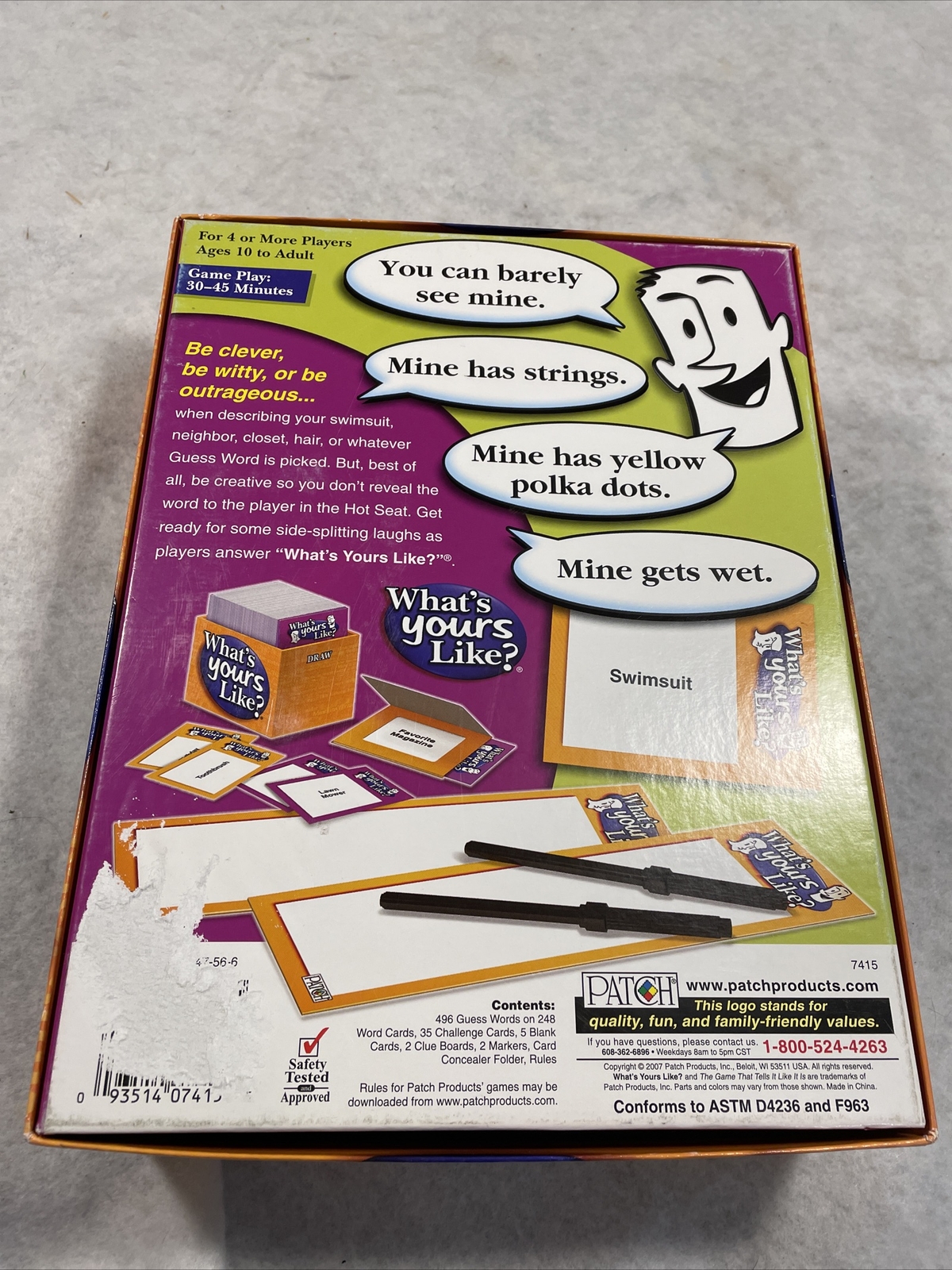 What’s Yours Like The Game That Tells It Like It Is 4+ Player Age 12+ Party Game