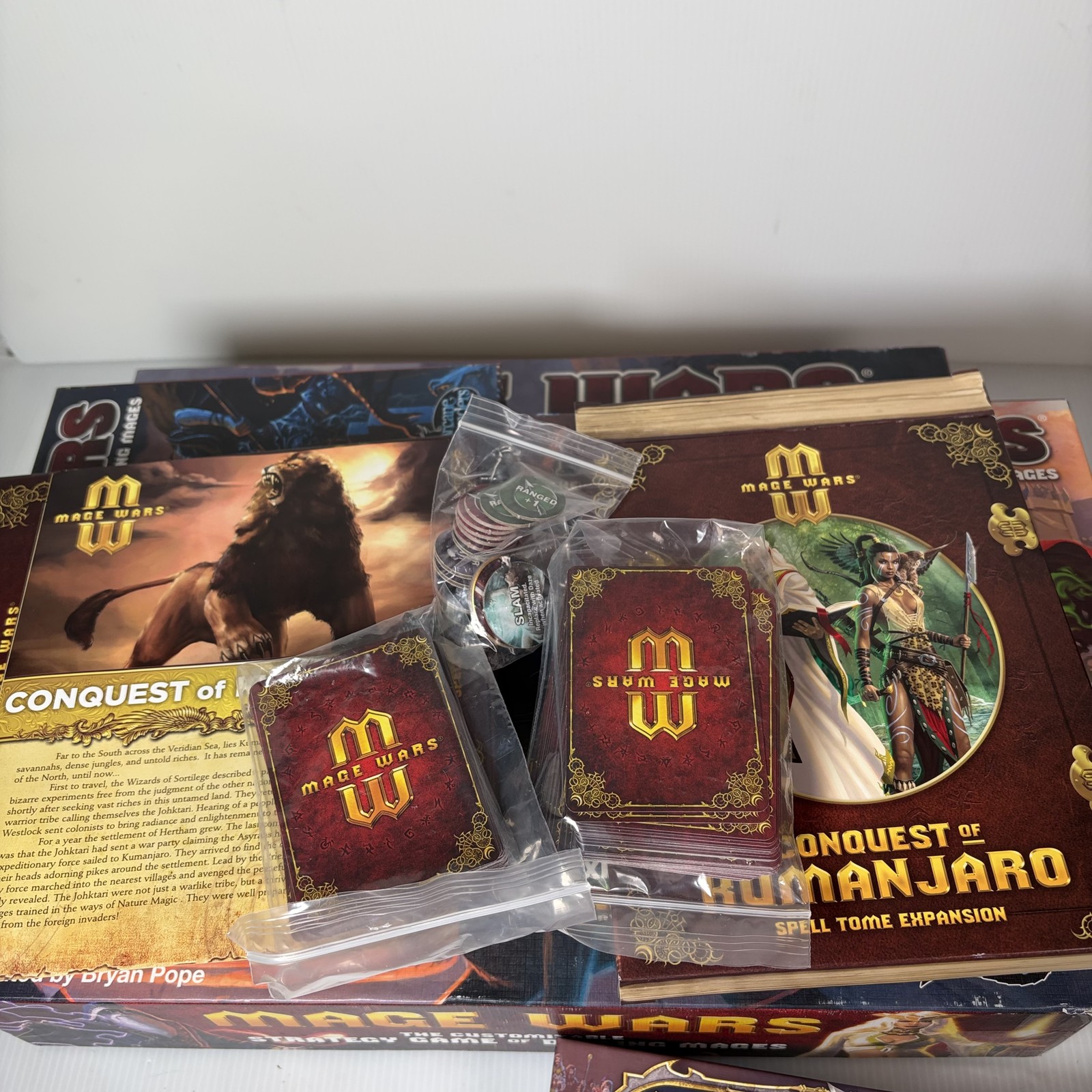 Mage Wars Academy Core Set & Expansions Lot Forged in Fire, Druid vs Necro &More