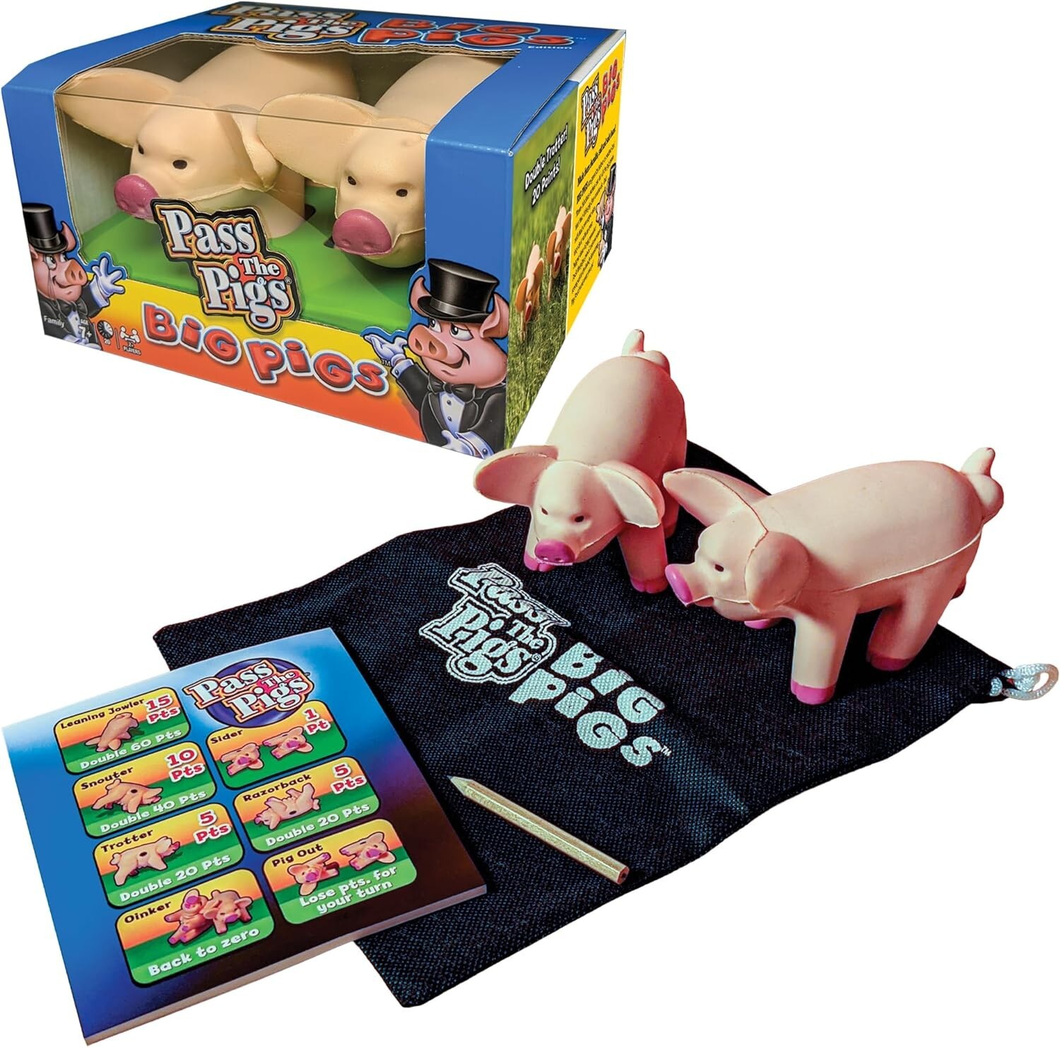 Pass the Pigs BIG PIGS Classic Dice Rolling Game – Giant YARD & FLOOR camping