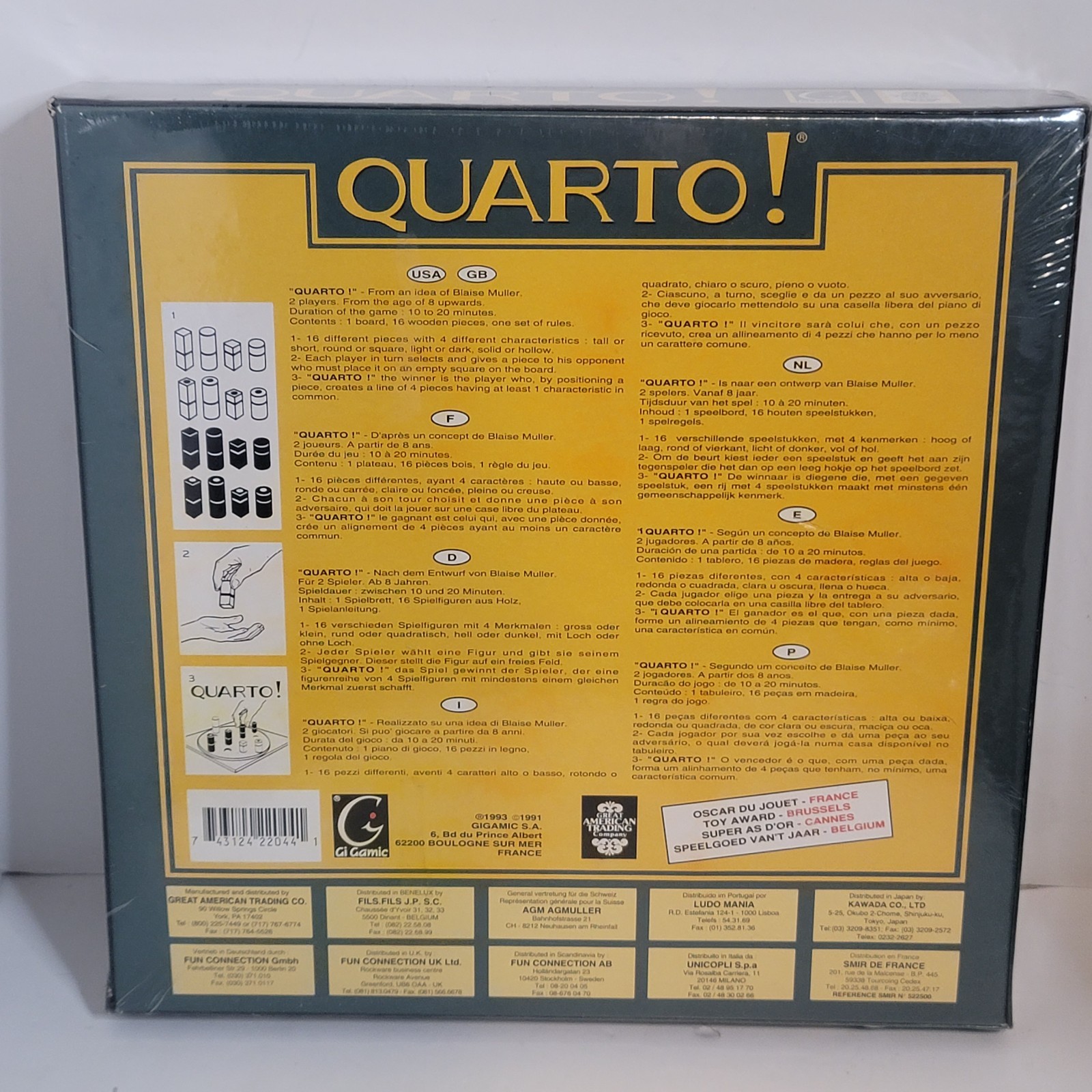 Vintage 1993 Mensa Select Quarto Wood Board Game New Sealed See Pics Fast Ship