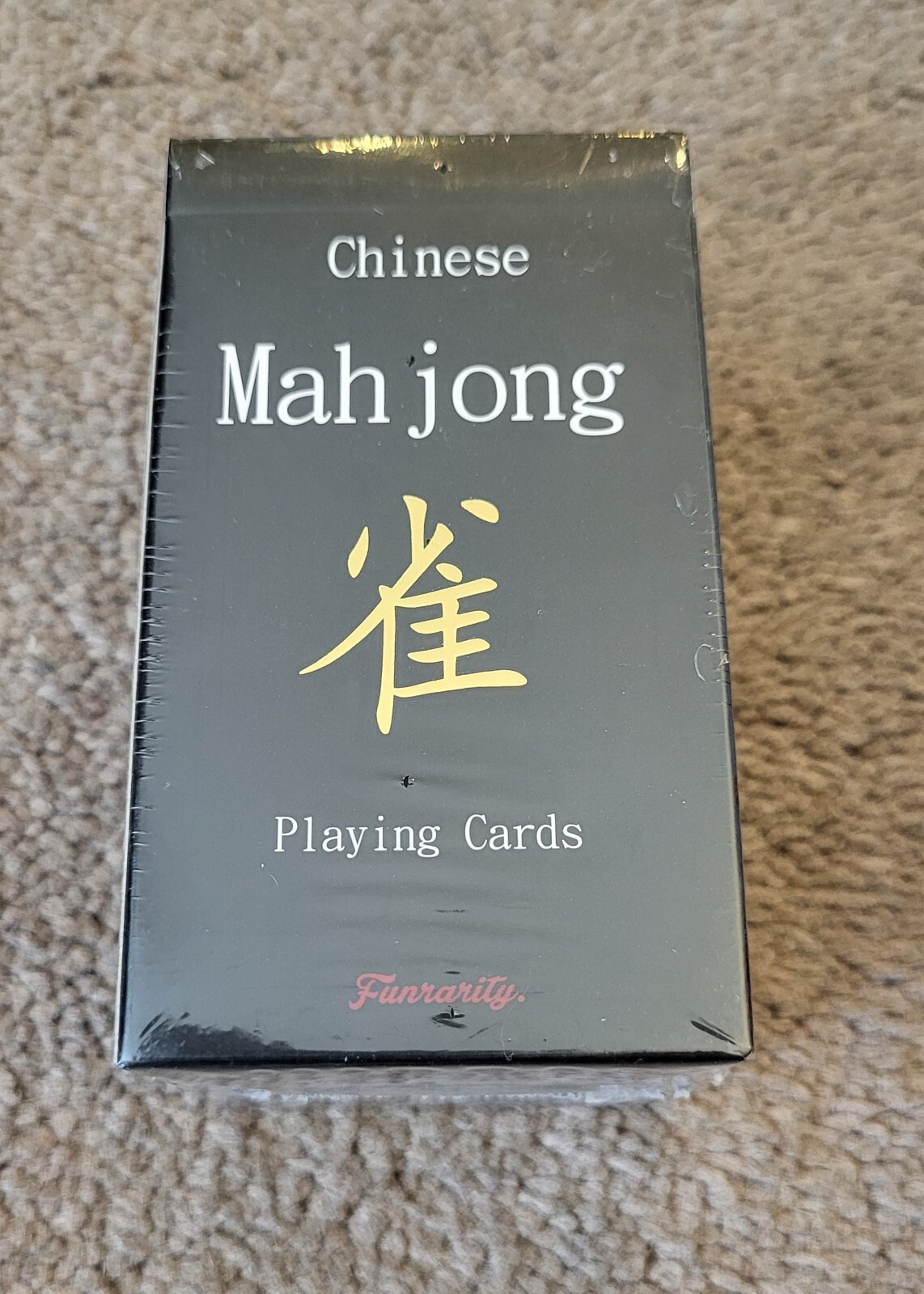 Funrarity Chinese Mahjong Playing Cards Black NEW