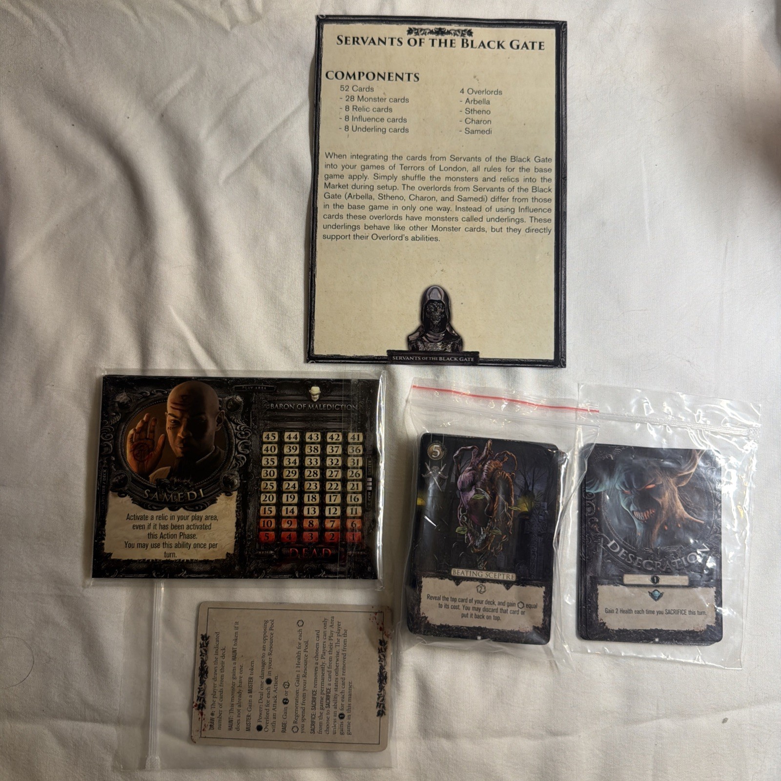Terrors of London Card Game by Kolossal Games W/ 2 Expansion Card Sets Complete