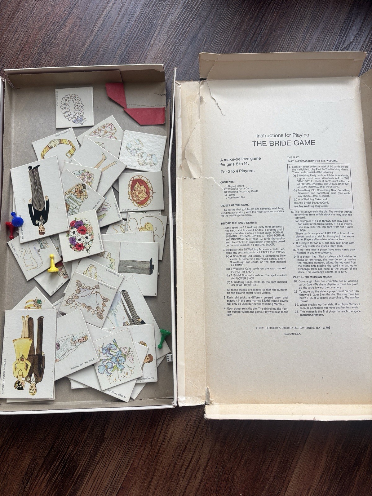 Selchow & Righter The Bride Game No. 30 (1971) Wedding Board Game