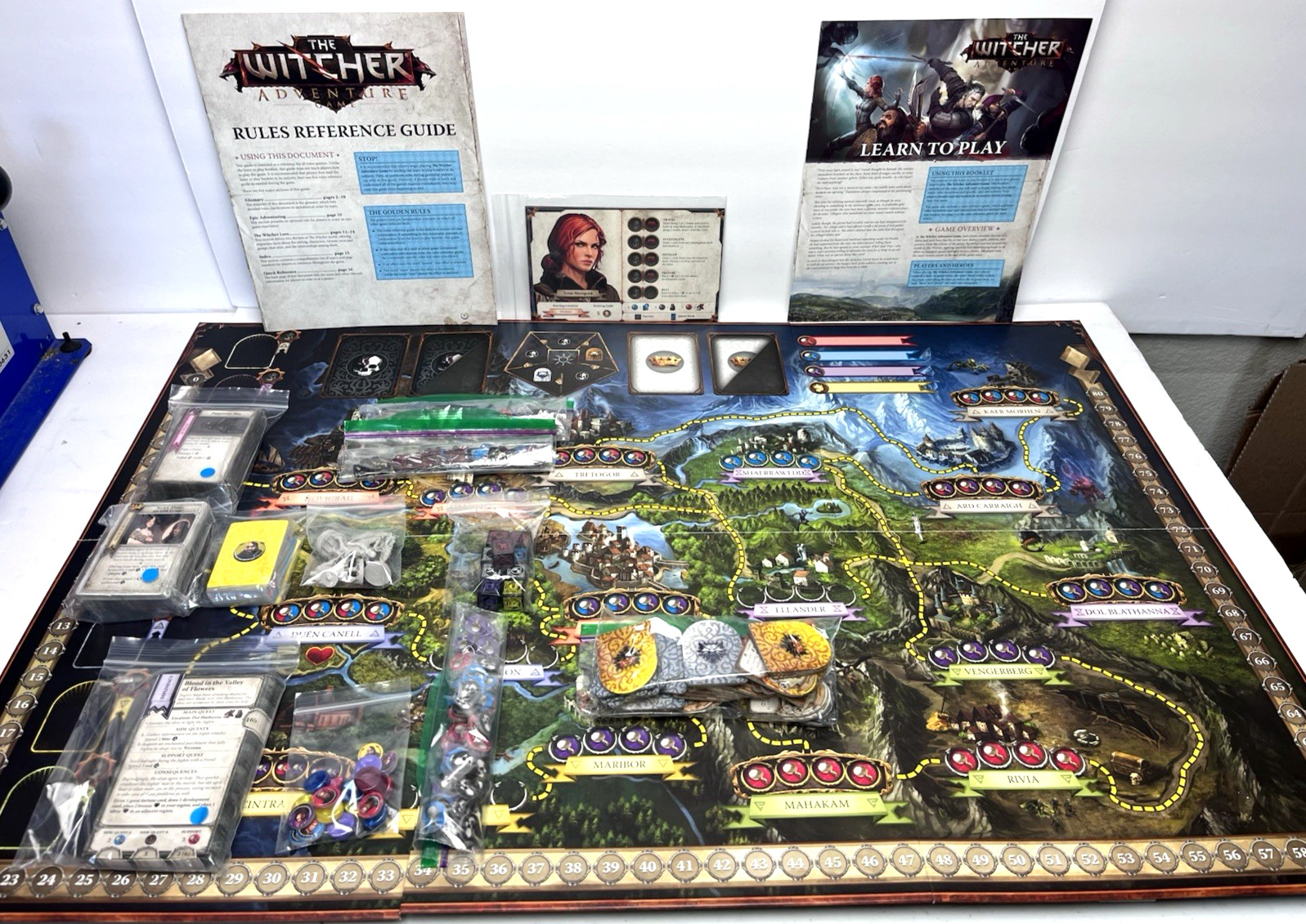 Witcher Adventure Board Game CD Projekt Red 2014 Fantasy Flight EUC Complete