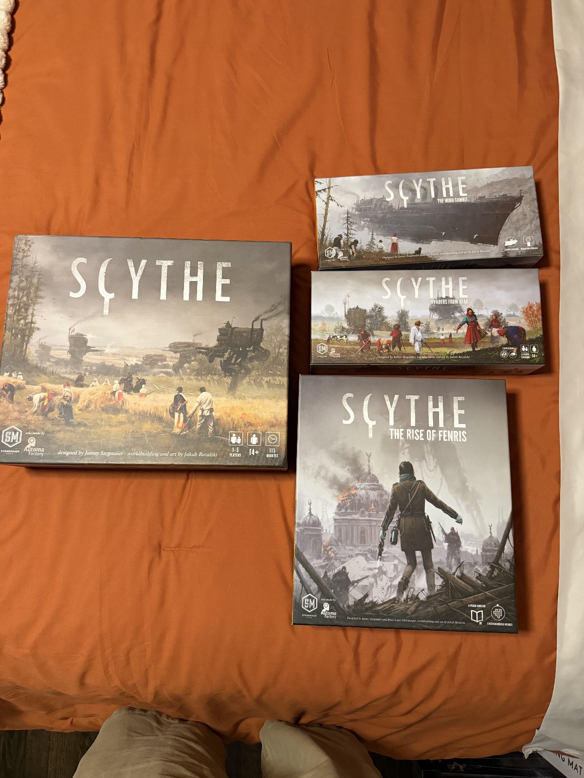 Stonemaier Games Scythe Board Game + 3 Expansions! Mint Condition