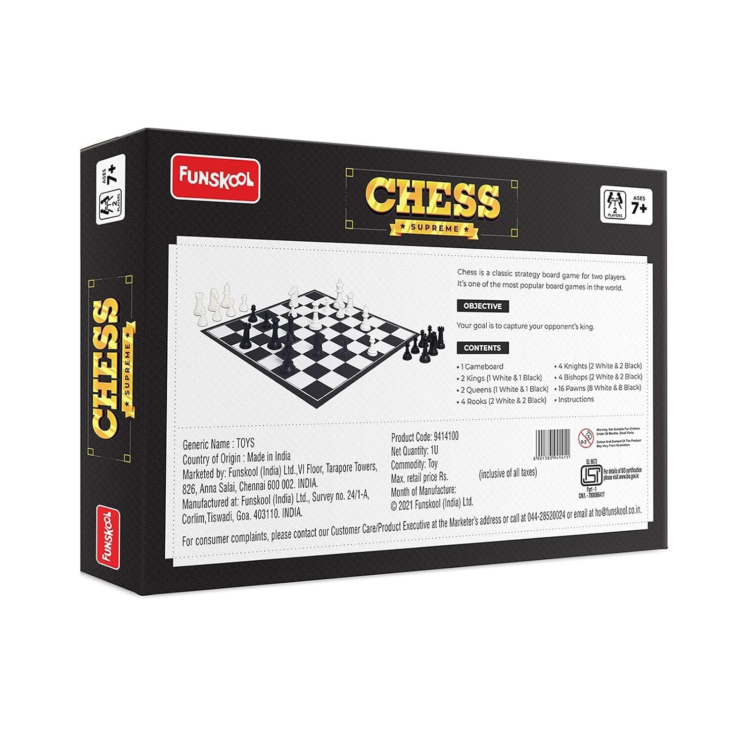 Chess Supreme, Classic Strategy Board Game for Kids, Adults, and Families