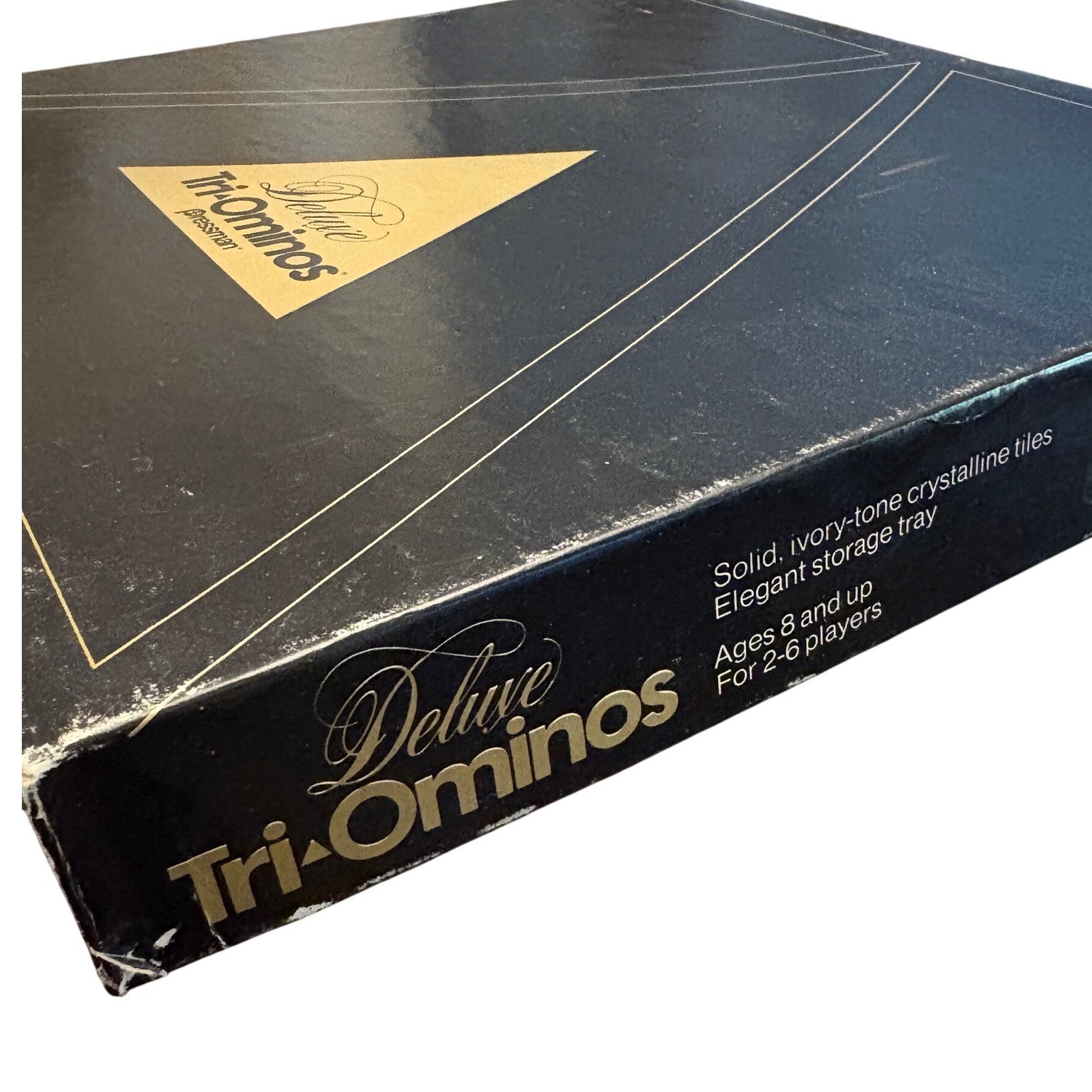 1968 Pressman Deluxe Tri-Ominos Game 4423 Ivory Crystalline Tiles