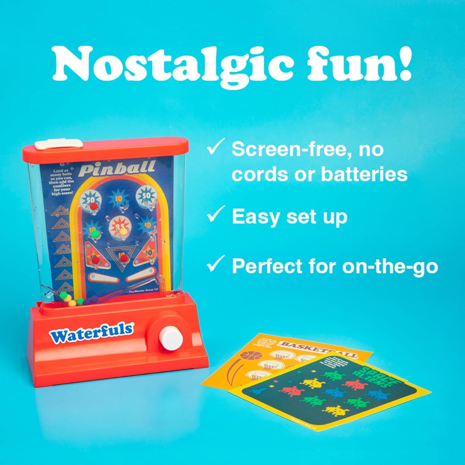 Original Waterfuls Classic Handheld Water Game – 6 Interchangeable Back Panels