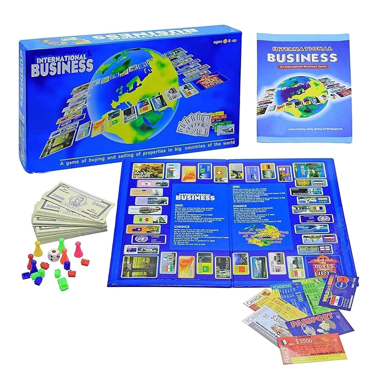 International Business Game Indoor/Outdoor Folding Board Game Unisex Play Gifts