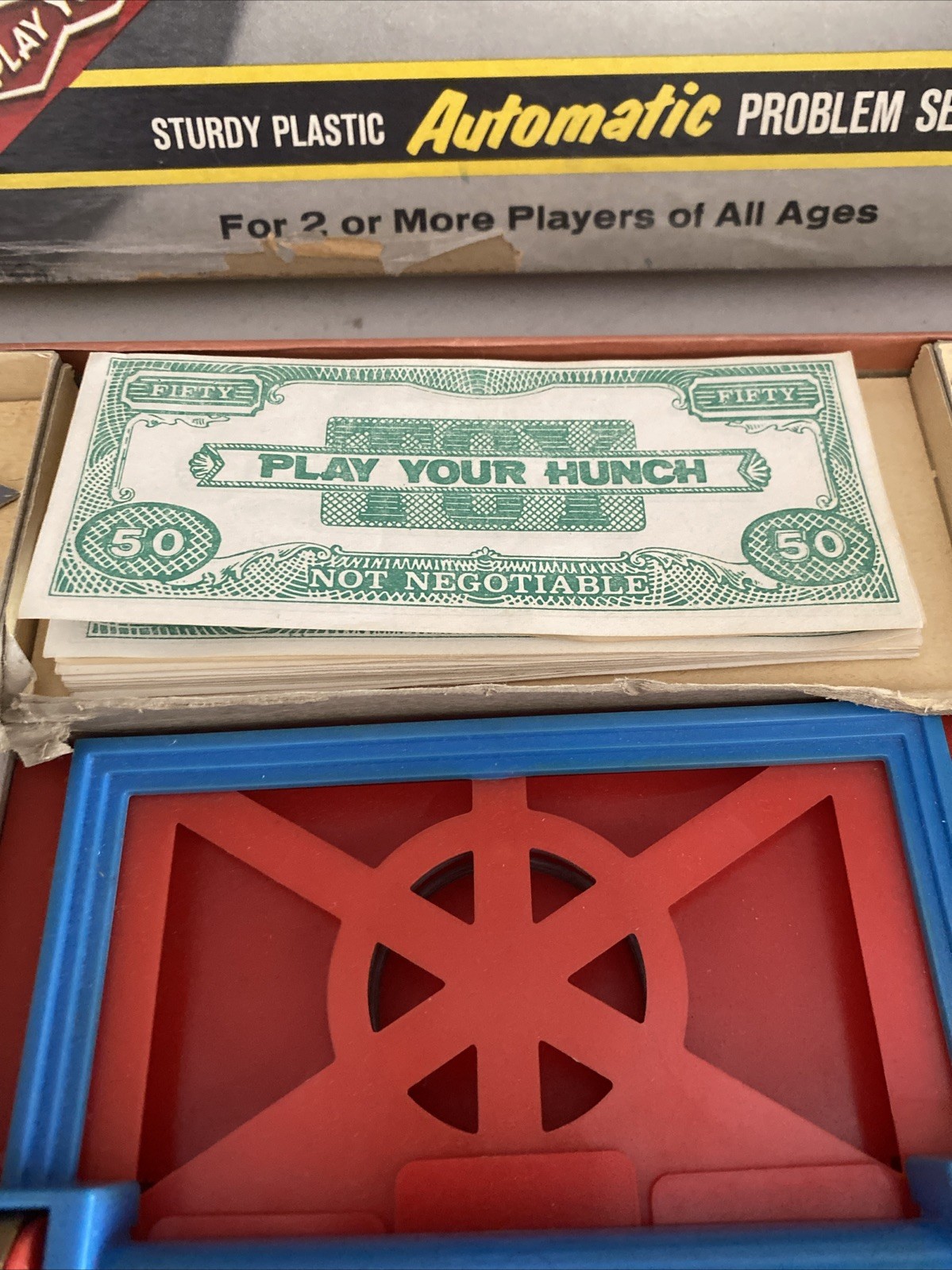 PLAY YOUR HUNCH Board Game by Transogram Based on TV Game Show 1950s Family Game
