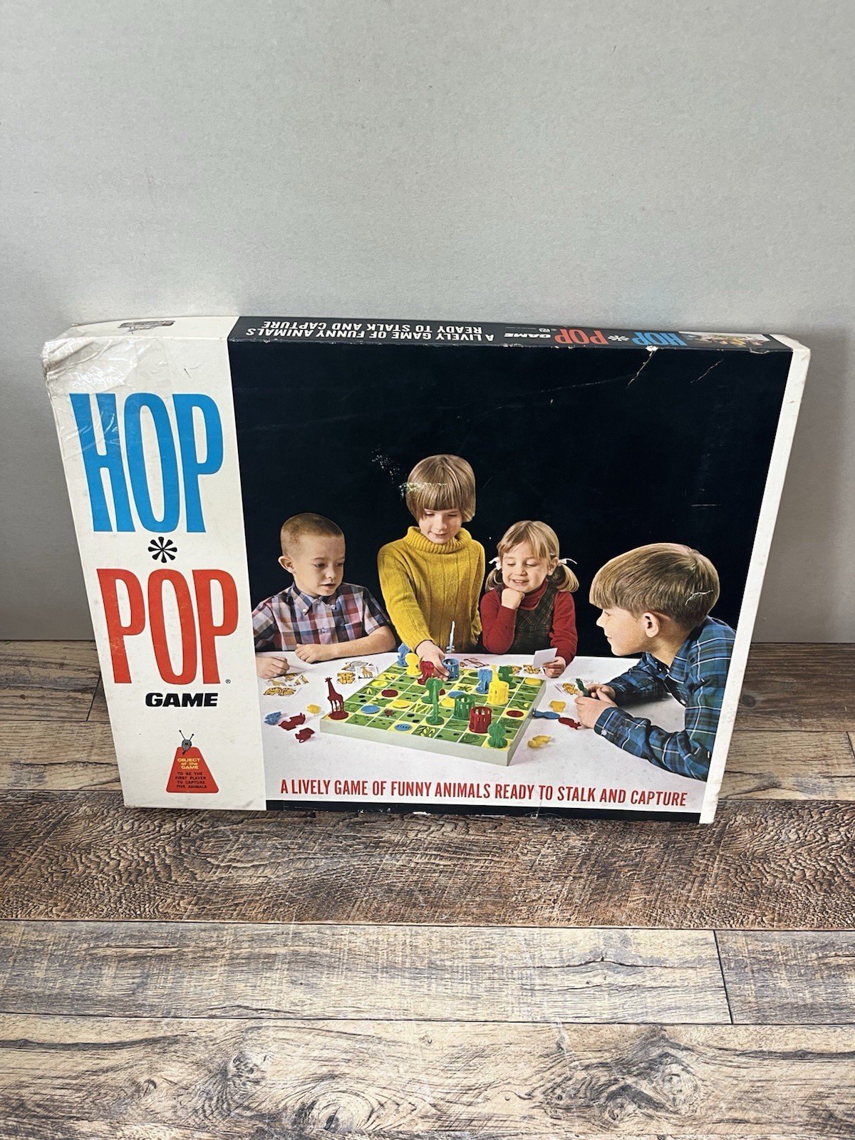 W. H. Schaper Board Game Hop-Pop Box 100% Complete