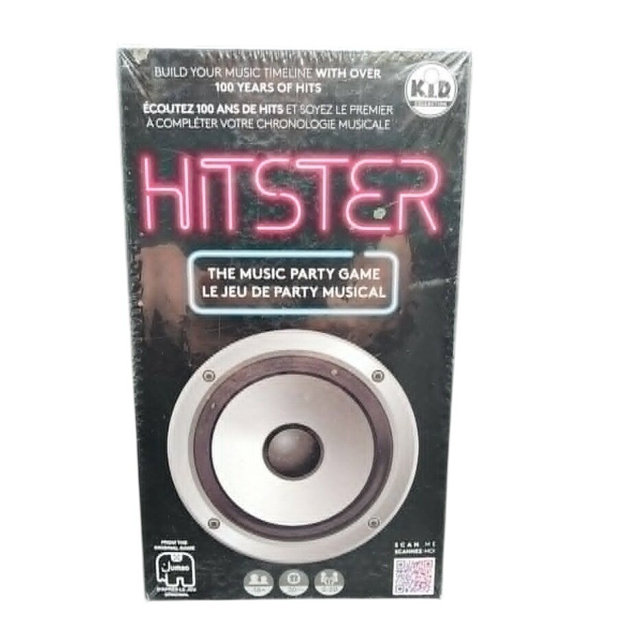 Jumbo Hitster Music Party Game Black Neon Retro Spotify Trivia Card Game New