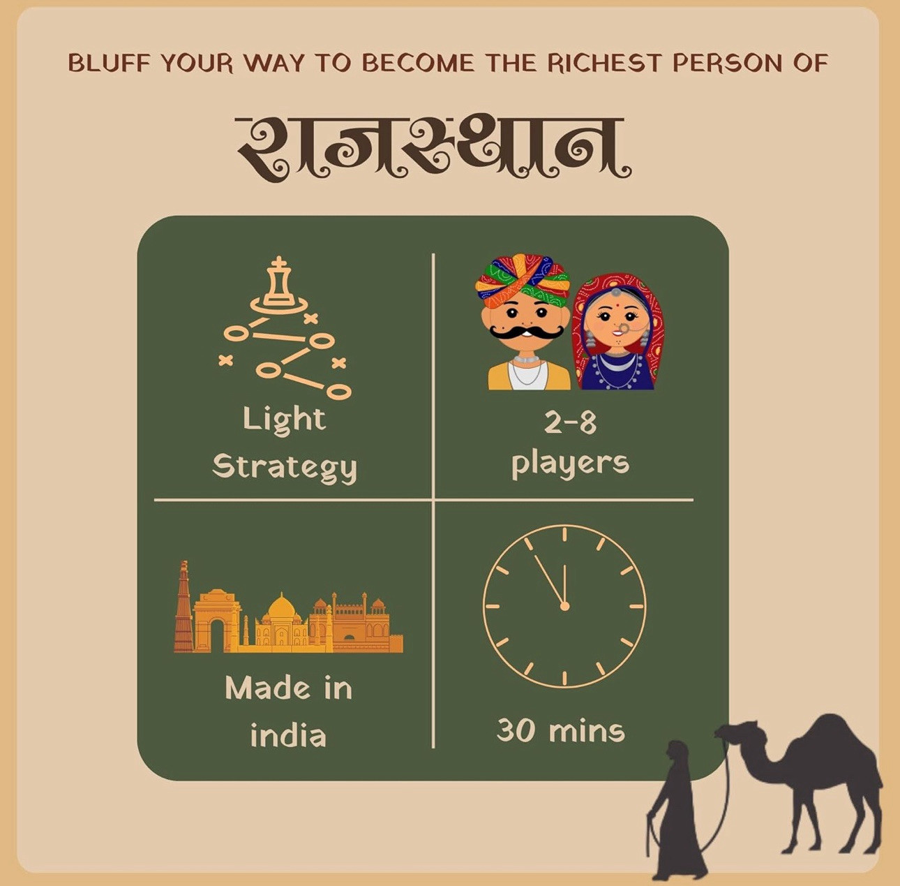 Raja Mantri Chor Sipahi Board Game for Adults | Light Strategy | Bluffing