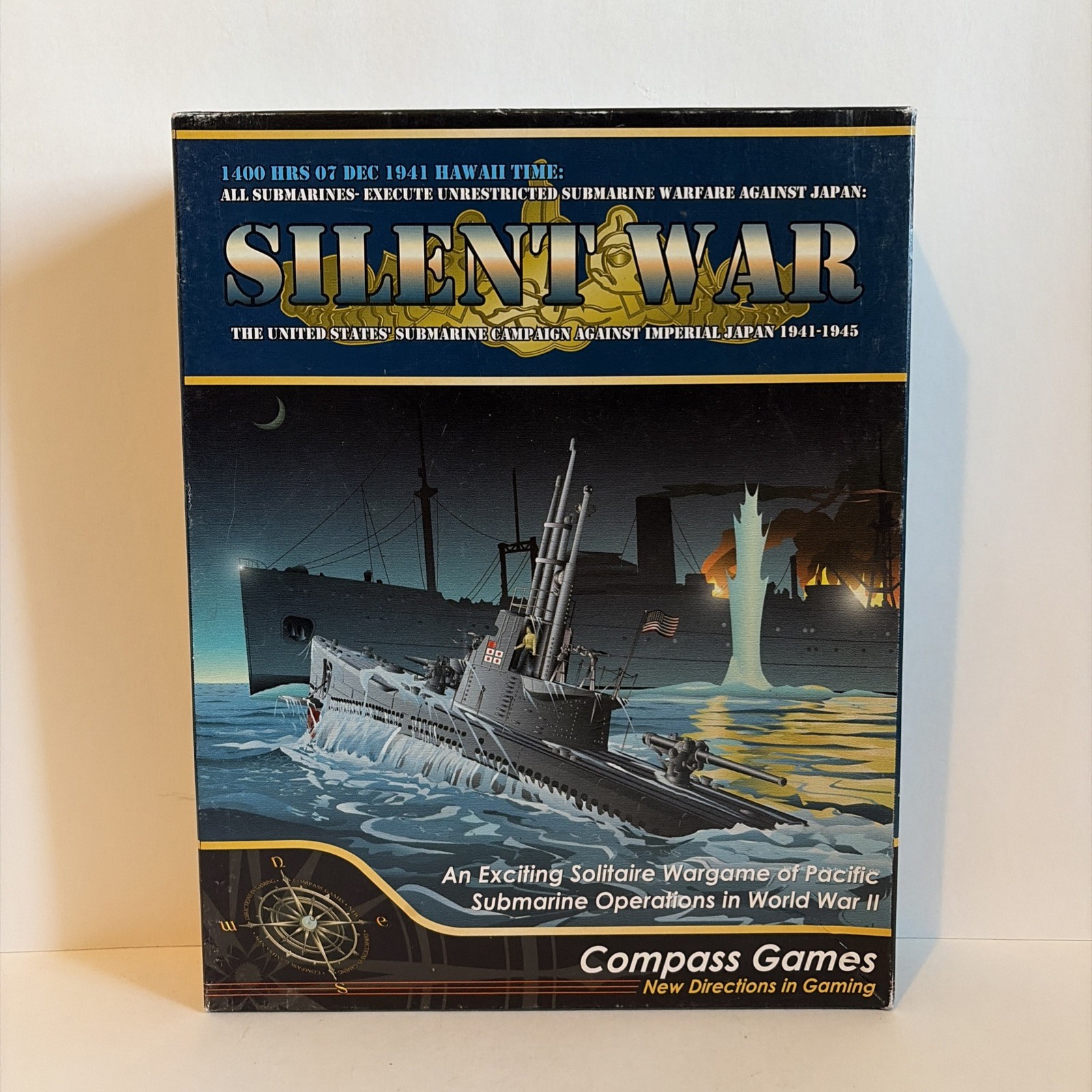 Compass Games Silent War 2.0 Includes IJN 2.0 Used Complete