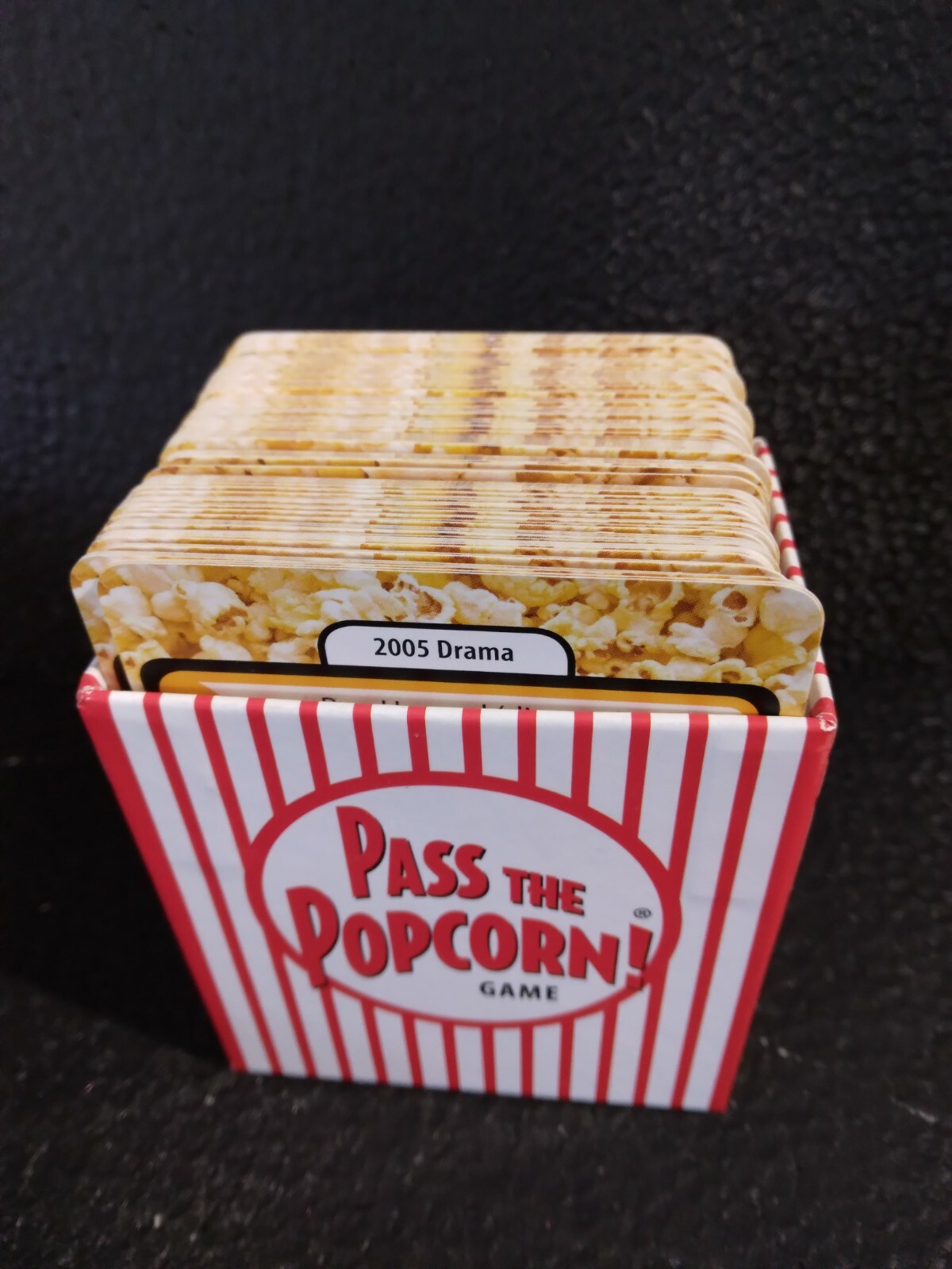 Pass The Popcorn Game Fast Paced Movie Fun Game Bonus 80’s and 90’s Theme Pack