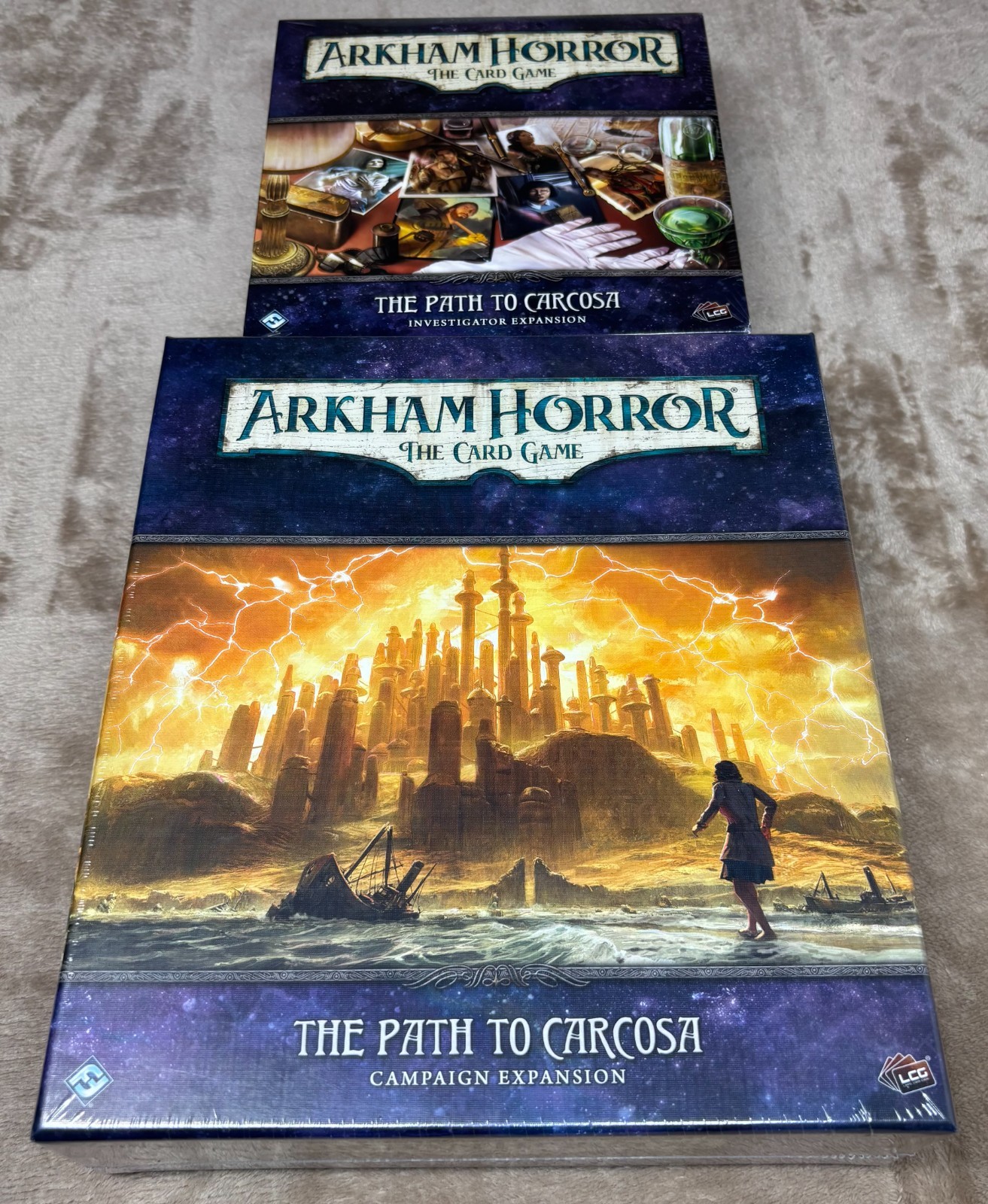 Arkham Horror LCG Path to Carcosa Campaign & Investigator Expansion Bundle New