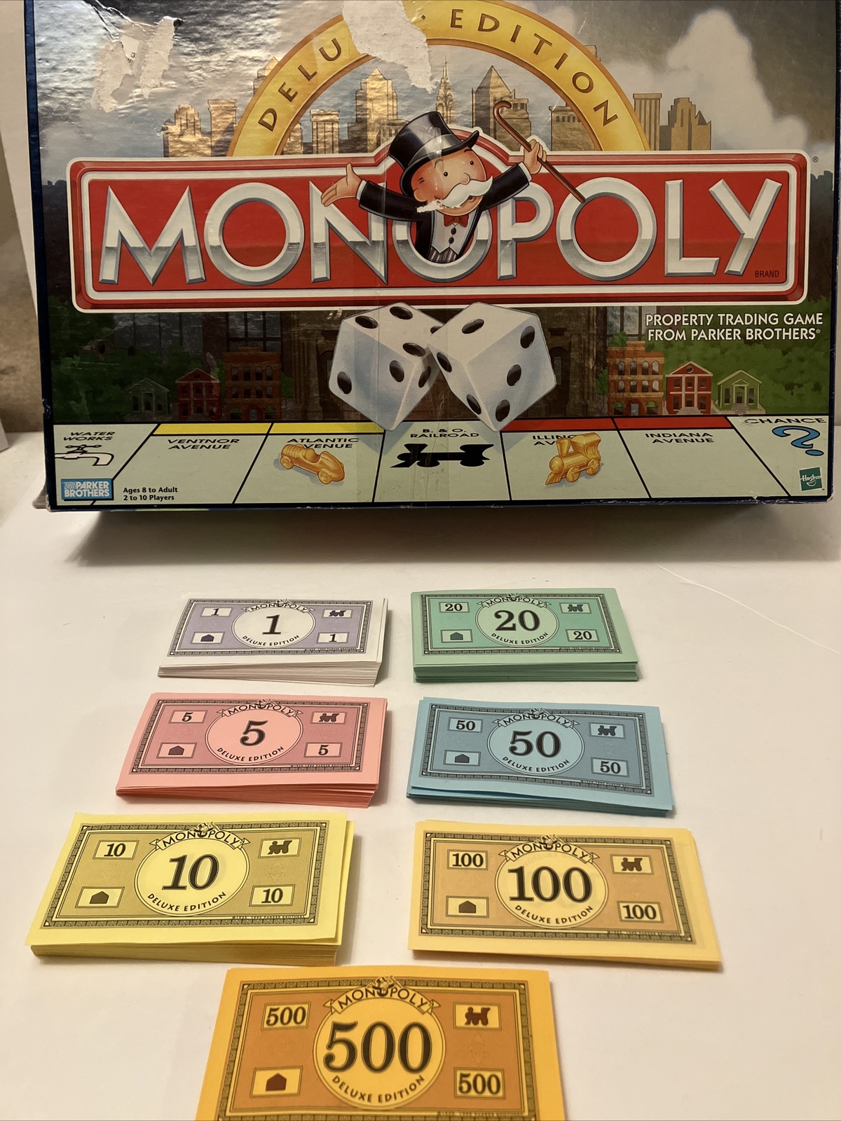 Monopoly Deluxe Edition Replacement Parts Play Money Cash