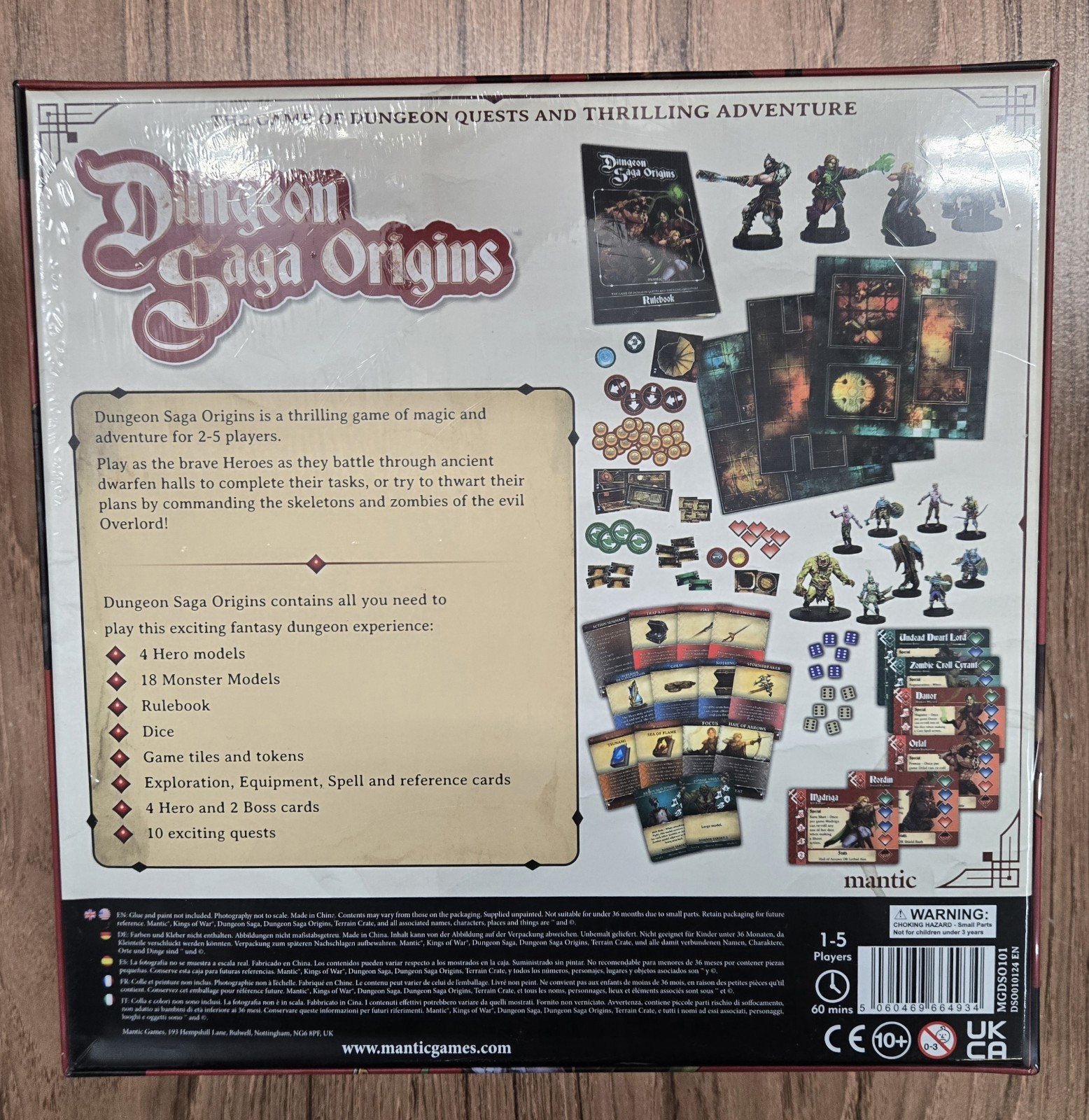 NEW Dungeon Saga Origins (2024) Board Game – SEALED Mantic Games