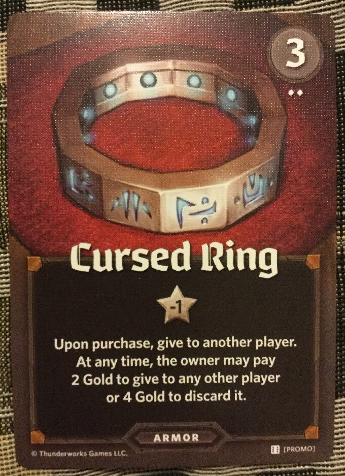 Roll Player – Board Game Promo Card – Cursed Ring NEW Ships Quickly