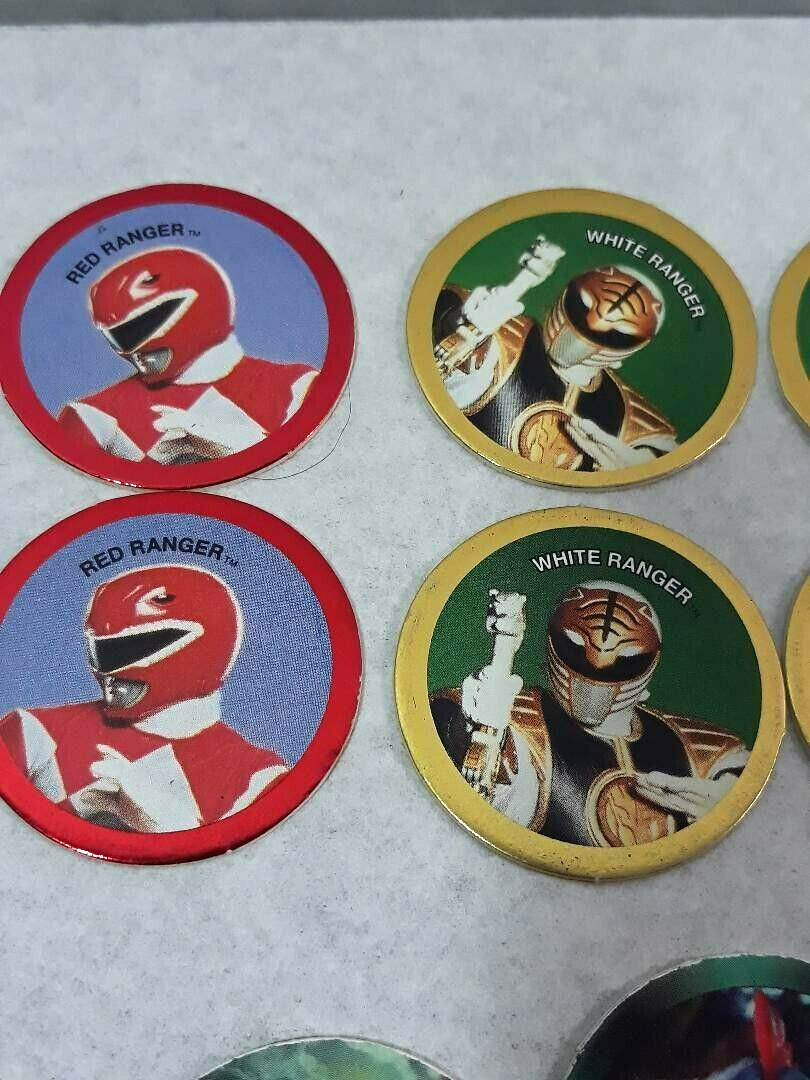 Vtg 1994 Lot of 15 Power Rangers Pogs w/ 1 Plastic Slammer ~ Ships FREE