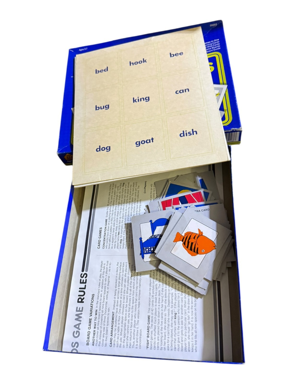 Vintage 1987 Captain Kangaroo 5 in 1 Rhyming Words Game School Zone Preschool 3+