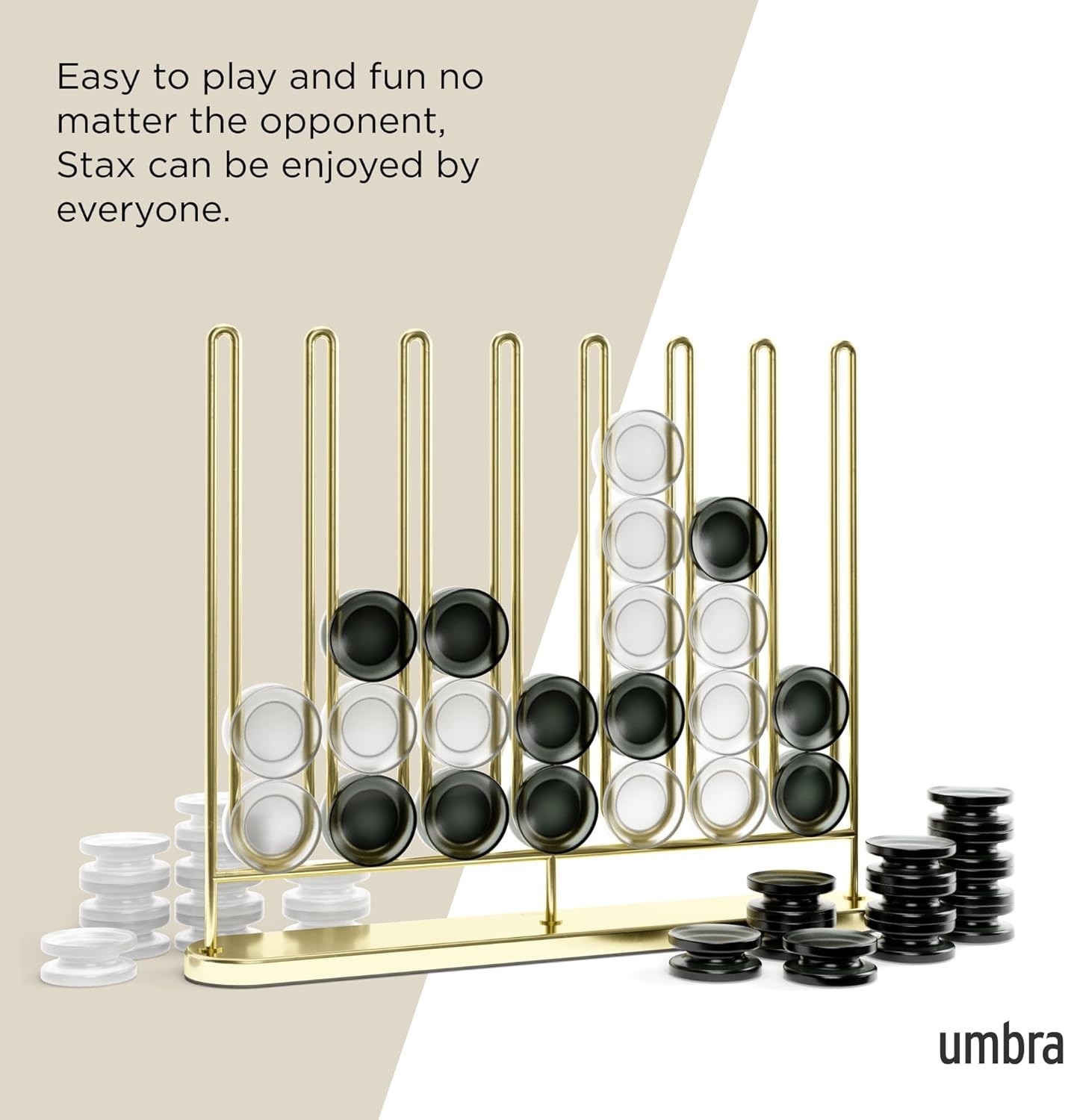 Umbra Sung Woo Park Design STAX – Four in a Row – BRASS