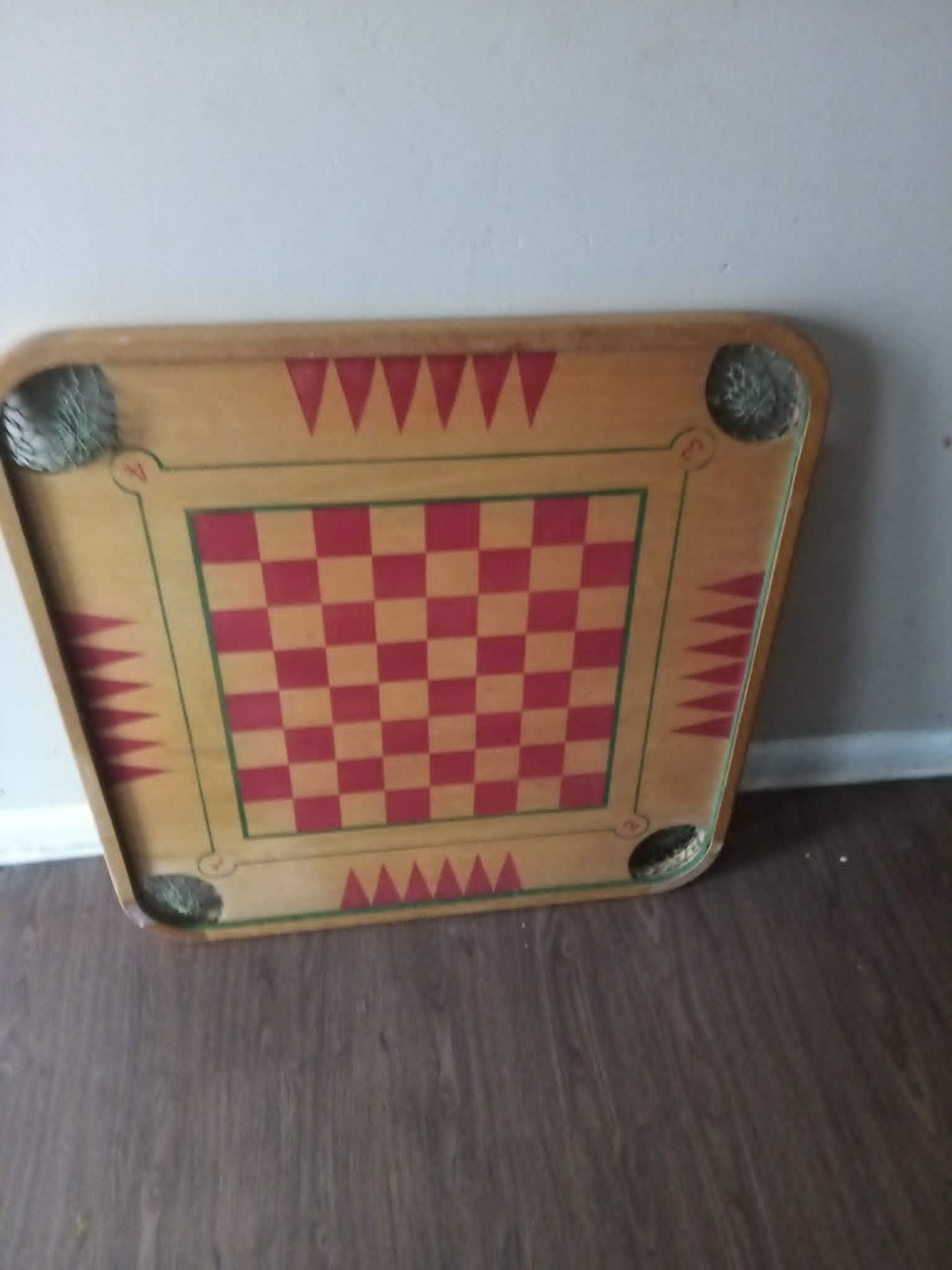 Antique Carrom Company Large Wood Game Board Double Sided