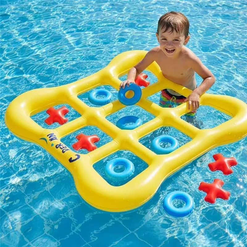 Pool Games Set Giant Inflatable Tic-Tac-Toe Board with 10 Balls 2-10 Players 4.6