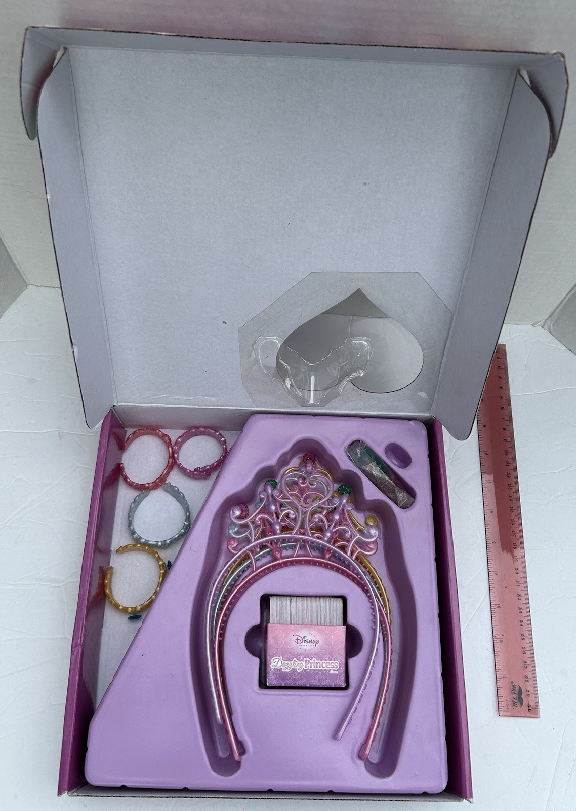 DAZZLING DISNEY PRINCESS Jewelry Tiara Game Complete Belle , Cinderella , Ariel