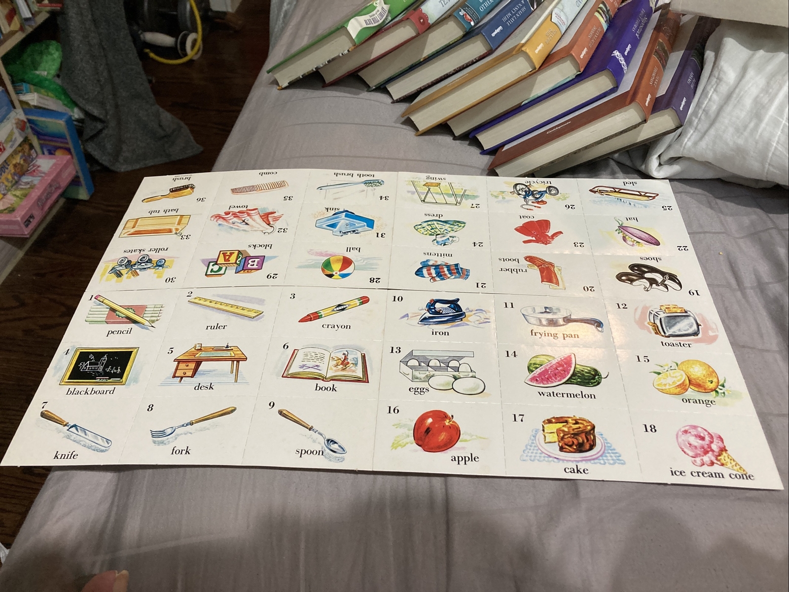 Object Lotto Edu-Cards Matching Game 127 KPB Industries, Cards Still Perforated!